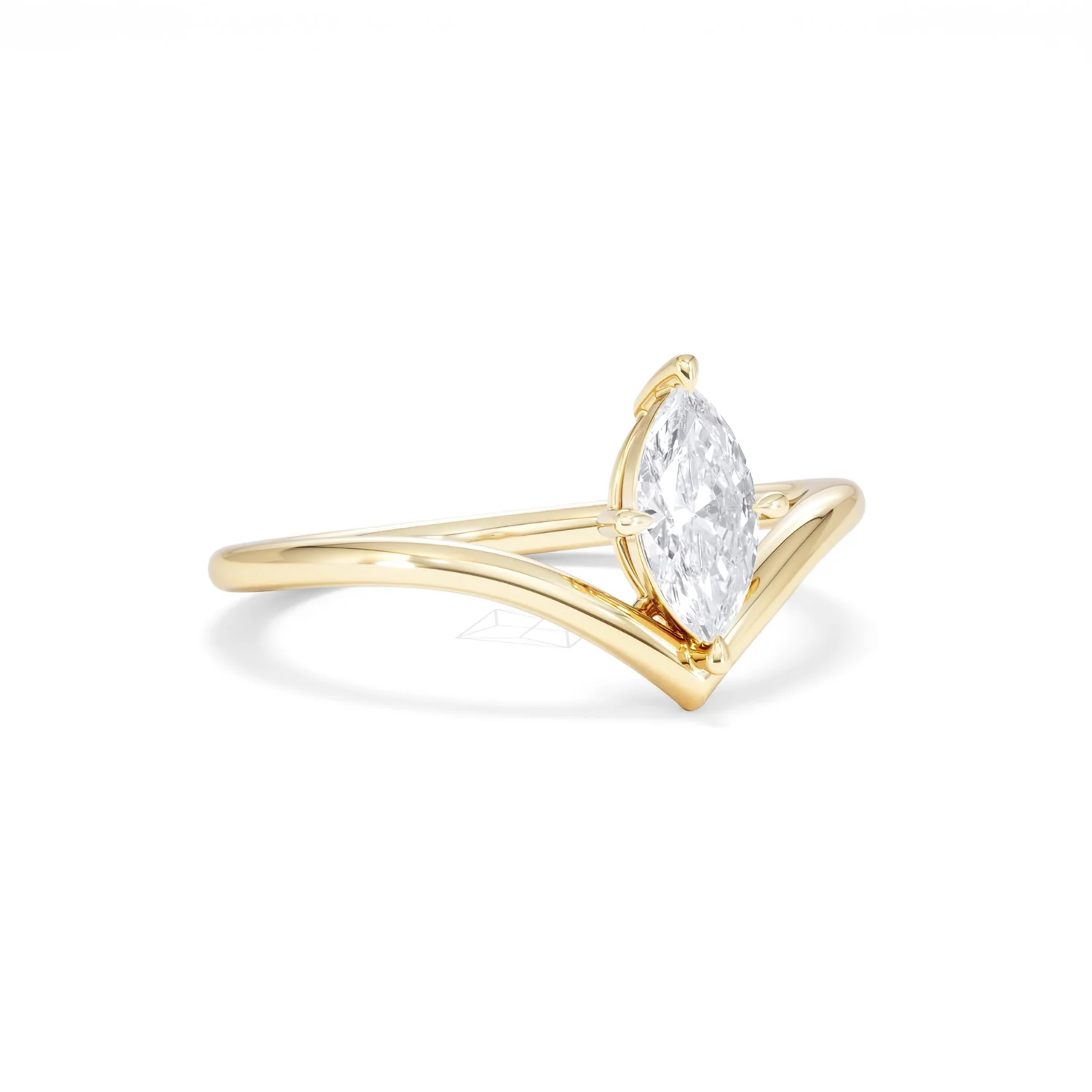Vela 0.50ct Marquise Cut Lab Diamond Solitaire Engagement Ring in 18K Yellow Gold - Image 14