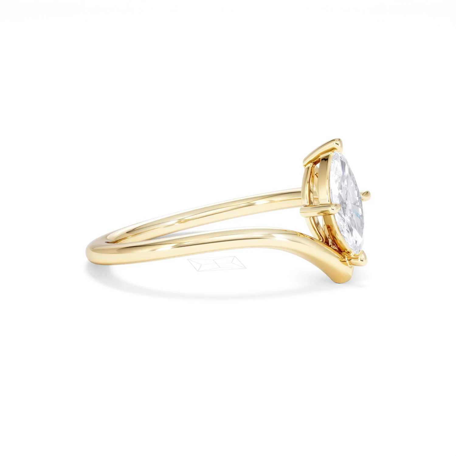 Vela 0.50ct Marquise Cut Lab Diamond Solitaire Engagement Ring in 18K Yellow Gold - Image 21