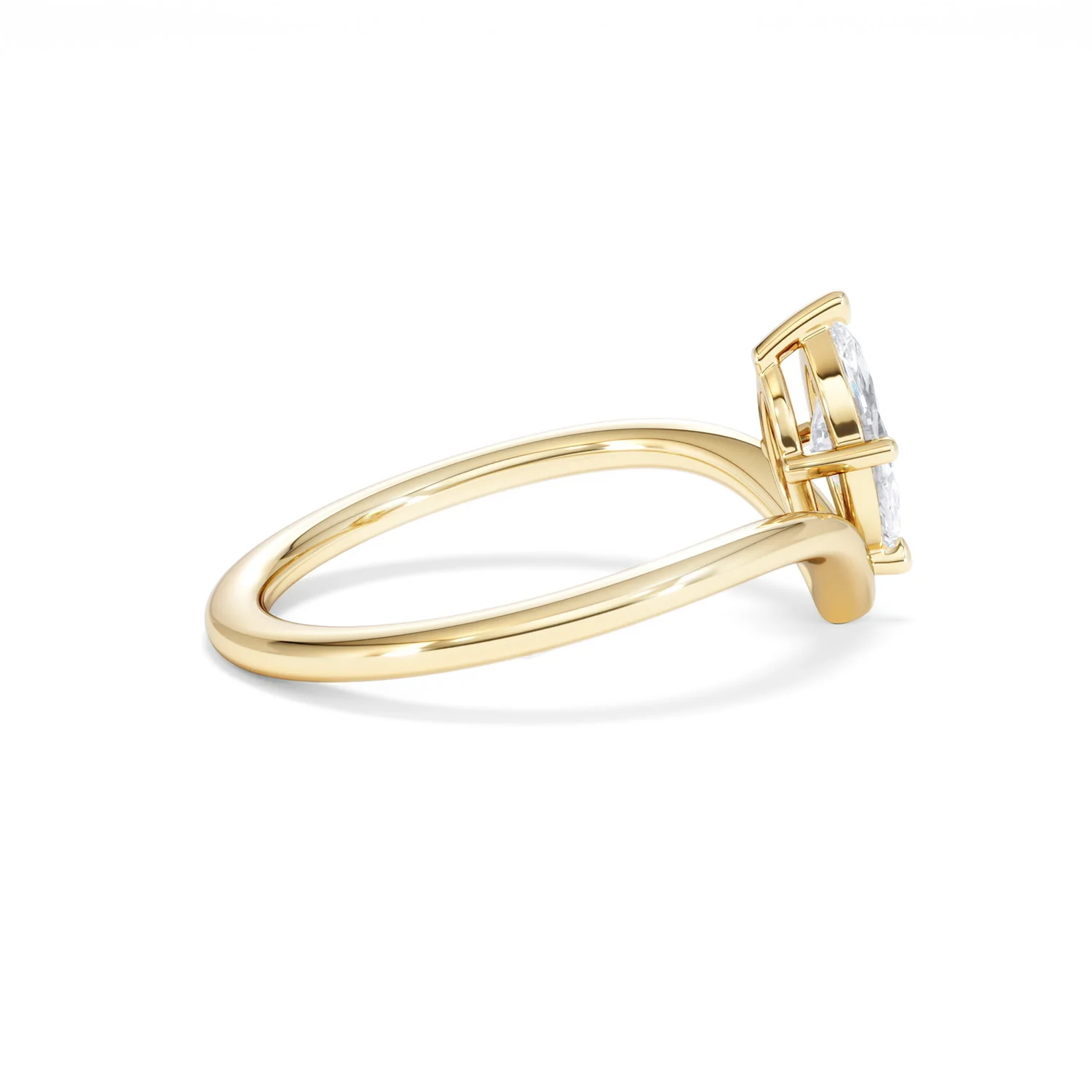 Vela 0.50ct Marquise Cut Lab Diamond Solitaire Engagement Ring in 18K Yellow Gold - Image 30