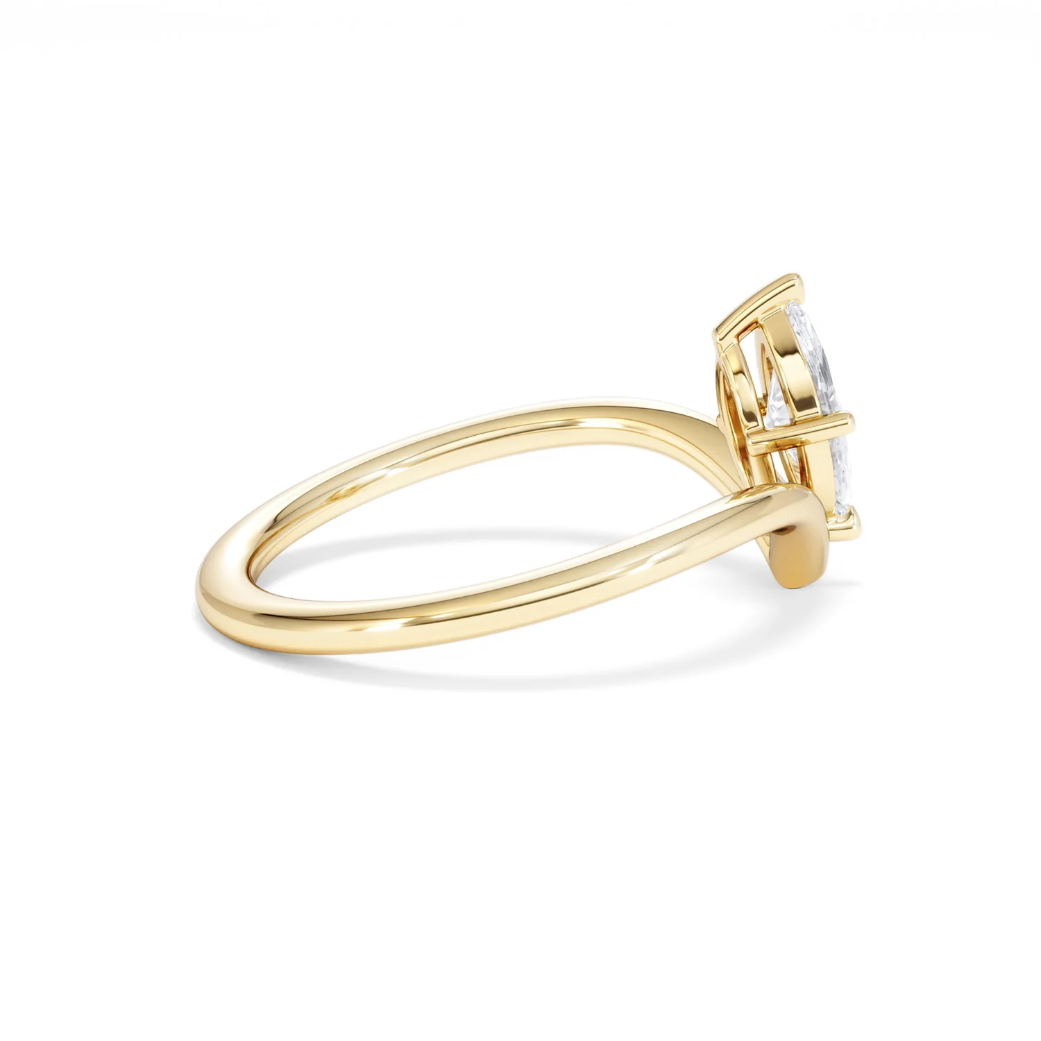 Vela 0.50ct Marquise Cut Lab Diamond Solitaire Engagement Ring in 18K Yellow Gold - Image 31