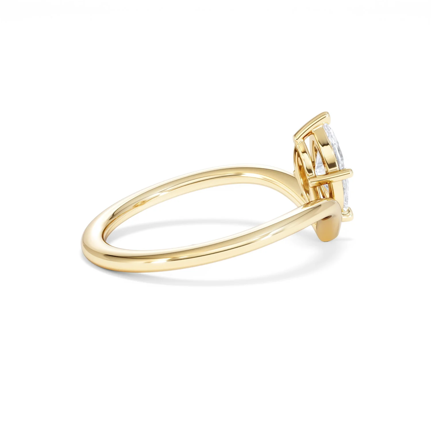 Vela 0.50ct Marquise Cut Lab Diamond Solitaire Engagement Ring in 18K Yellow Gold - Image 32