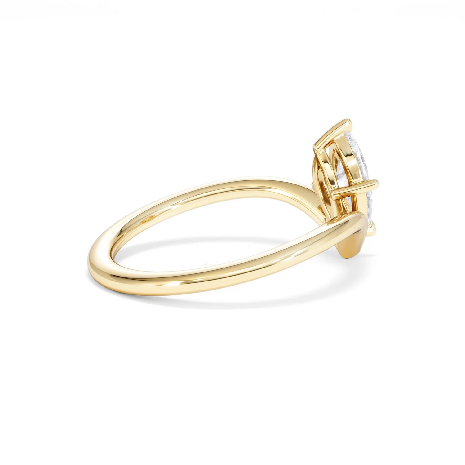Vela 0.50ct Marquise Cut Lab Diamond Solitaire Engagement Ring in 18K Yellow Gold - Image 33
