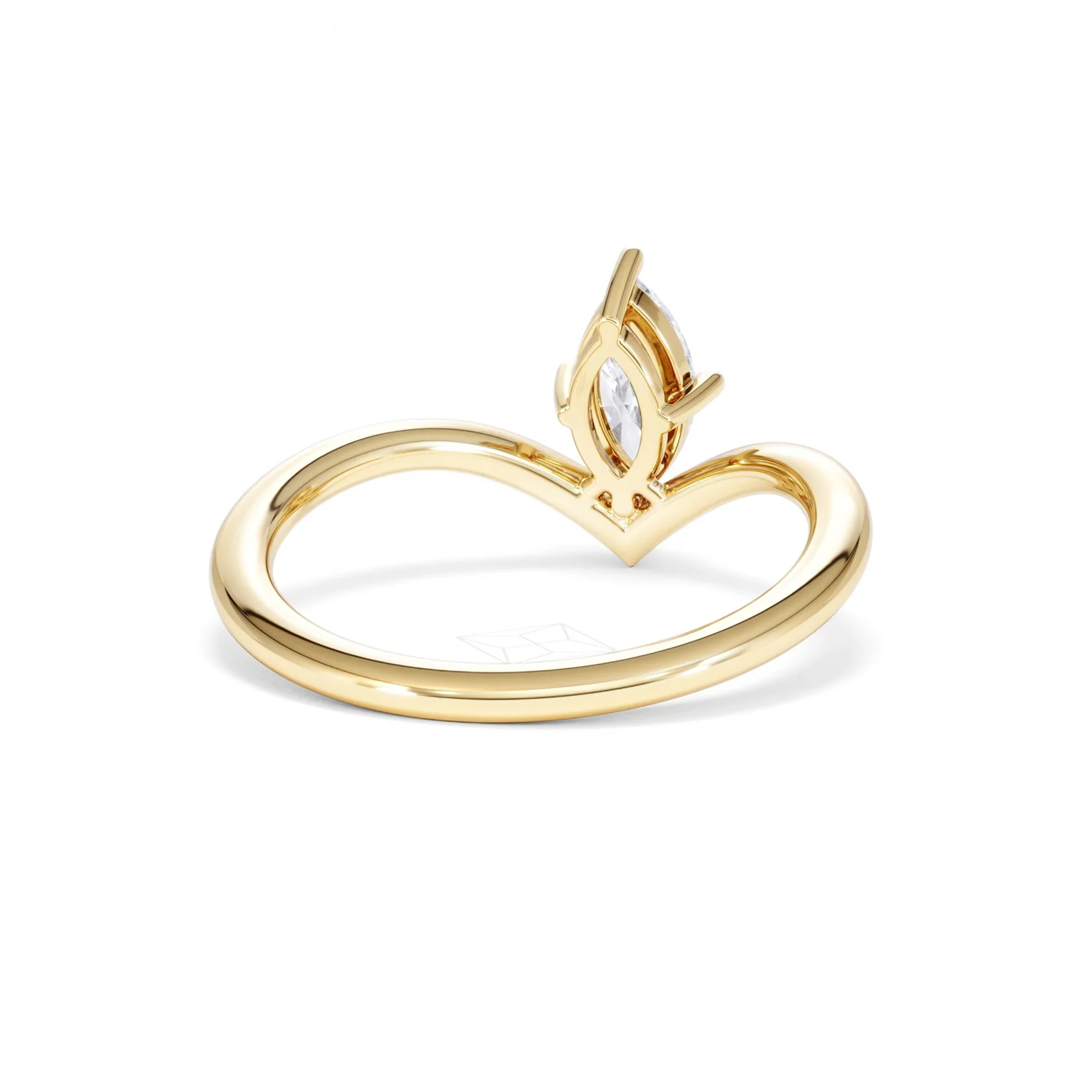 Vela 0.50ct Marquise Cut Lab Diamond Solitaire Engagement Ring in 18K Yellow Gold - Image 44