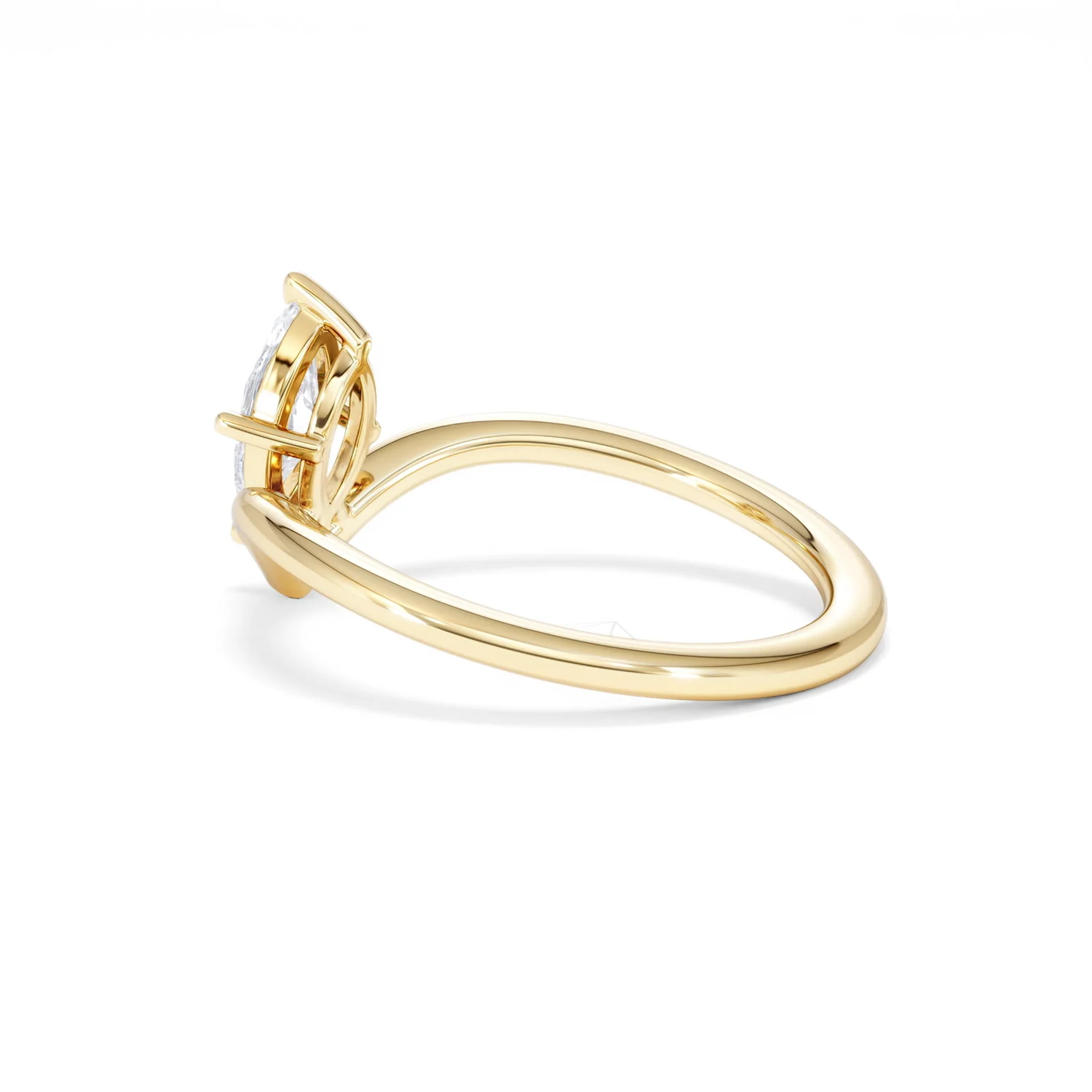 Vela 0.50ct Marquise Cut Lab Diamond Solitaire Engagement Ring in 18K Yellow Gold - Image 61