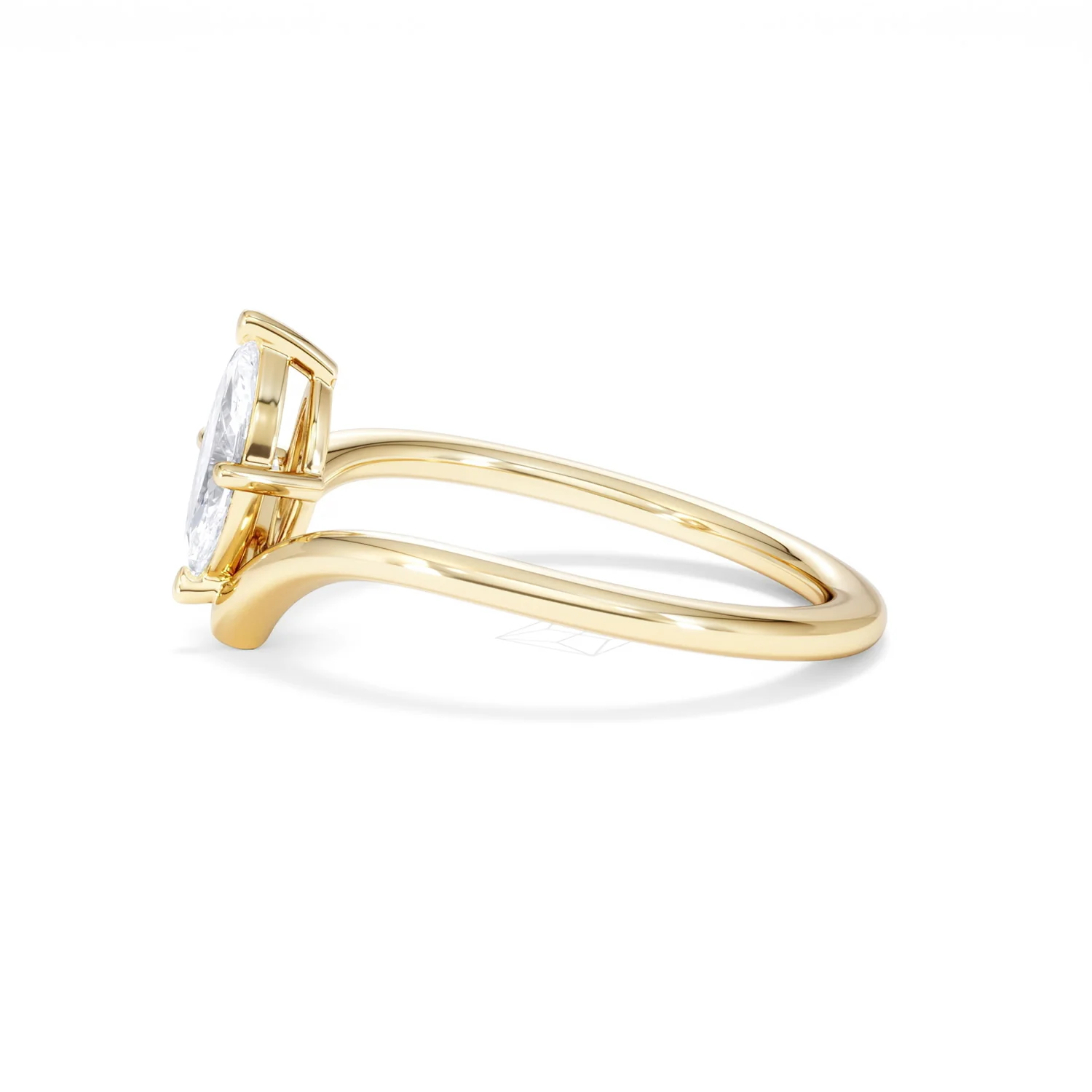 Vela 0.50ct Marquise Cut Lab Diamond Solitaire Engagement Ring in 18K Yellow Gold - Image 70