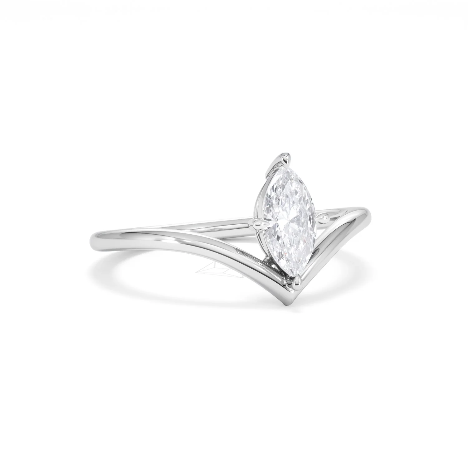 Vela 0.50ct Marquise Cut Lab Diamond Solitaire Engagement Ring in Platinum - Image 13