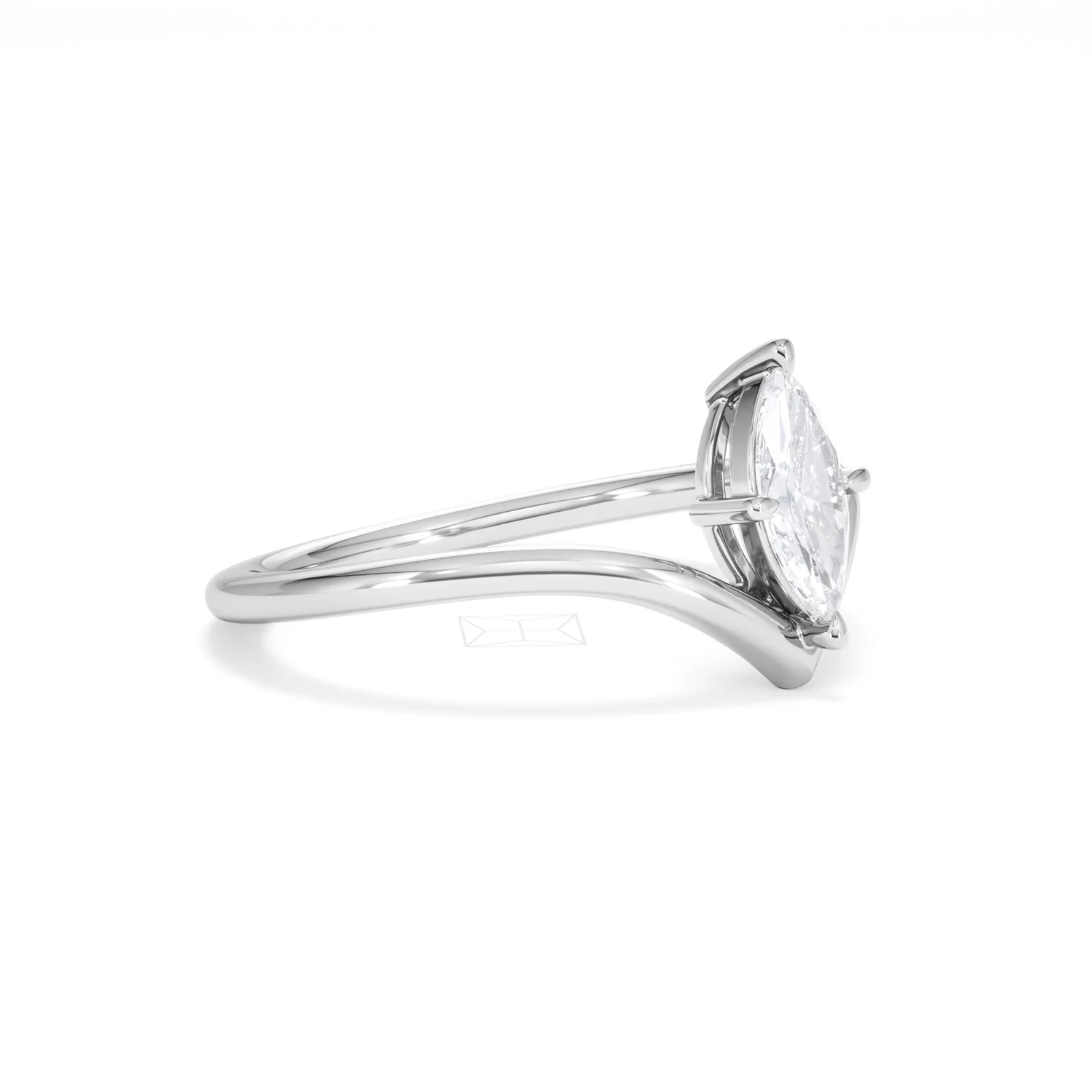Vela 0.50ct Marquise Cut Lab Diamond Solitaire Engagement Ring in Platinum - Image 19