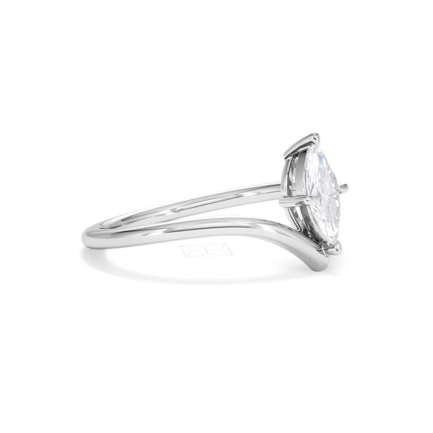 Vela 0.50ct Marquise Cut Lab Diamond Solitaire Engagement Ring in Platinum - Image 20