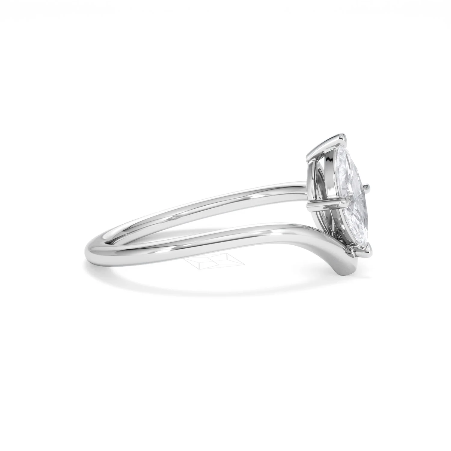 Vela 0.50ct Marquise Cut Lab Diamond Solitaire Engagement Ring in Platinum - Image 23