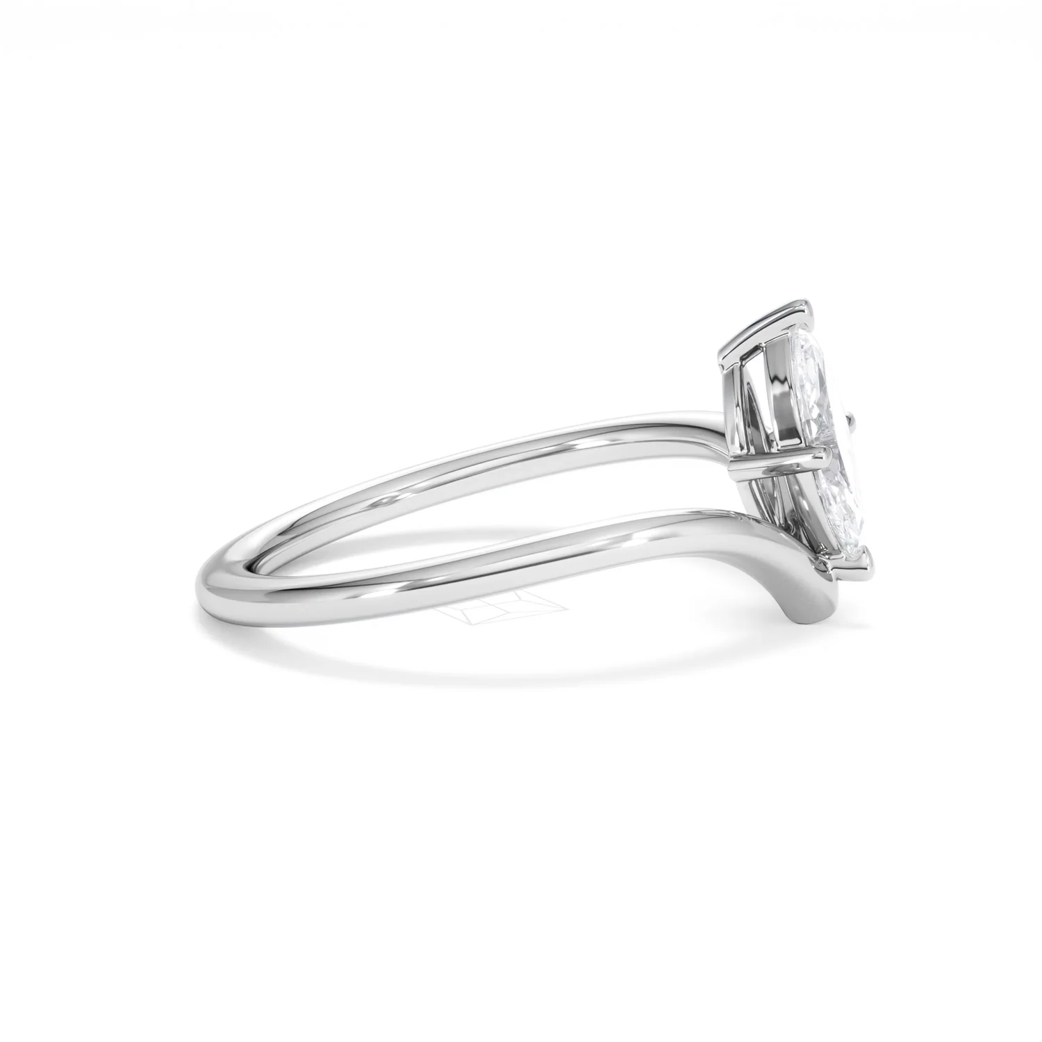 Vela 0.50ct Marquise Cut Lab Diamond Solitaire Engagement Ring in Platinum - Image 25