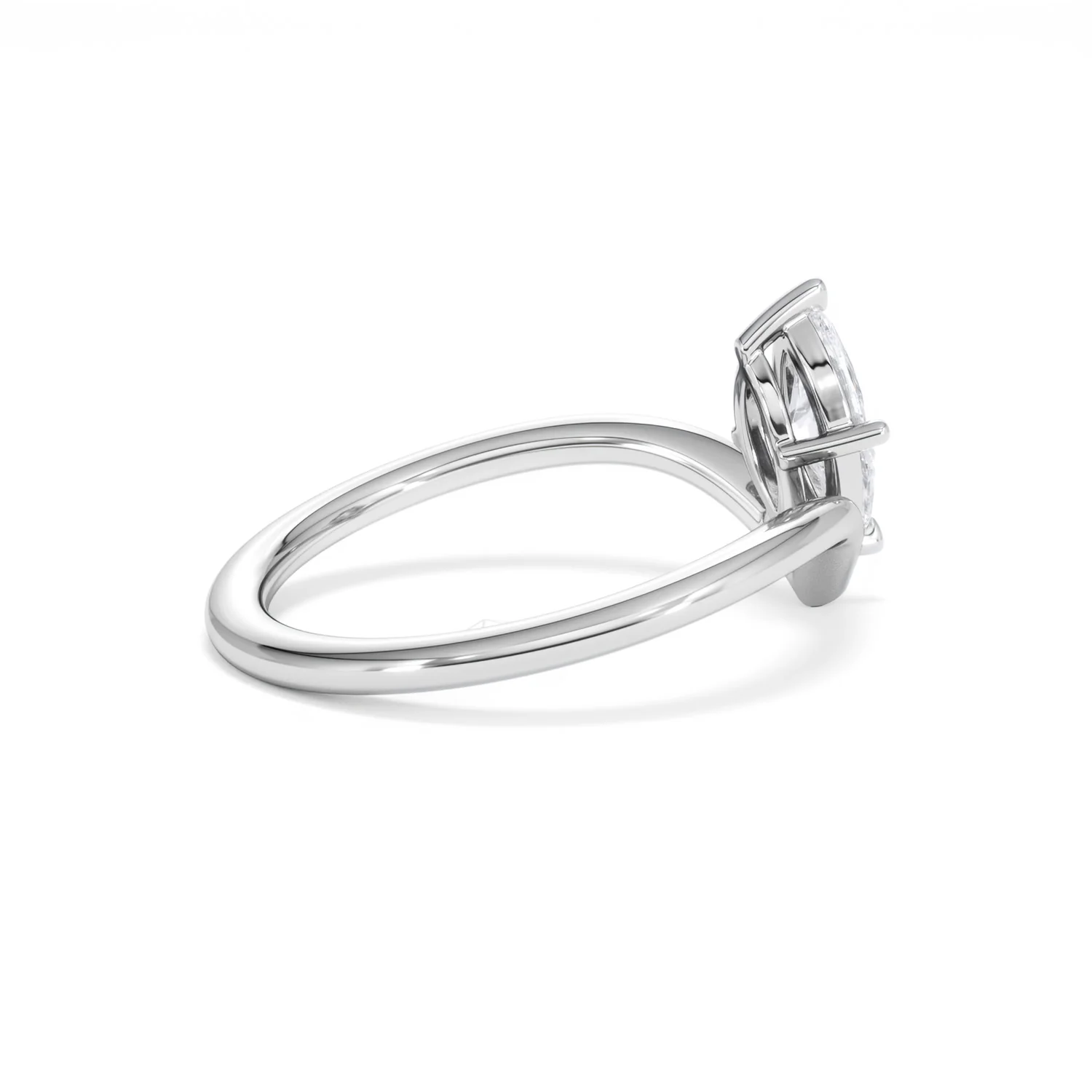 Vela 0.50ct Marquise Cut Lab Diamond Solitaire Engagement Ring in Platinum - Image 33