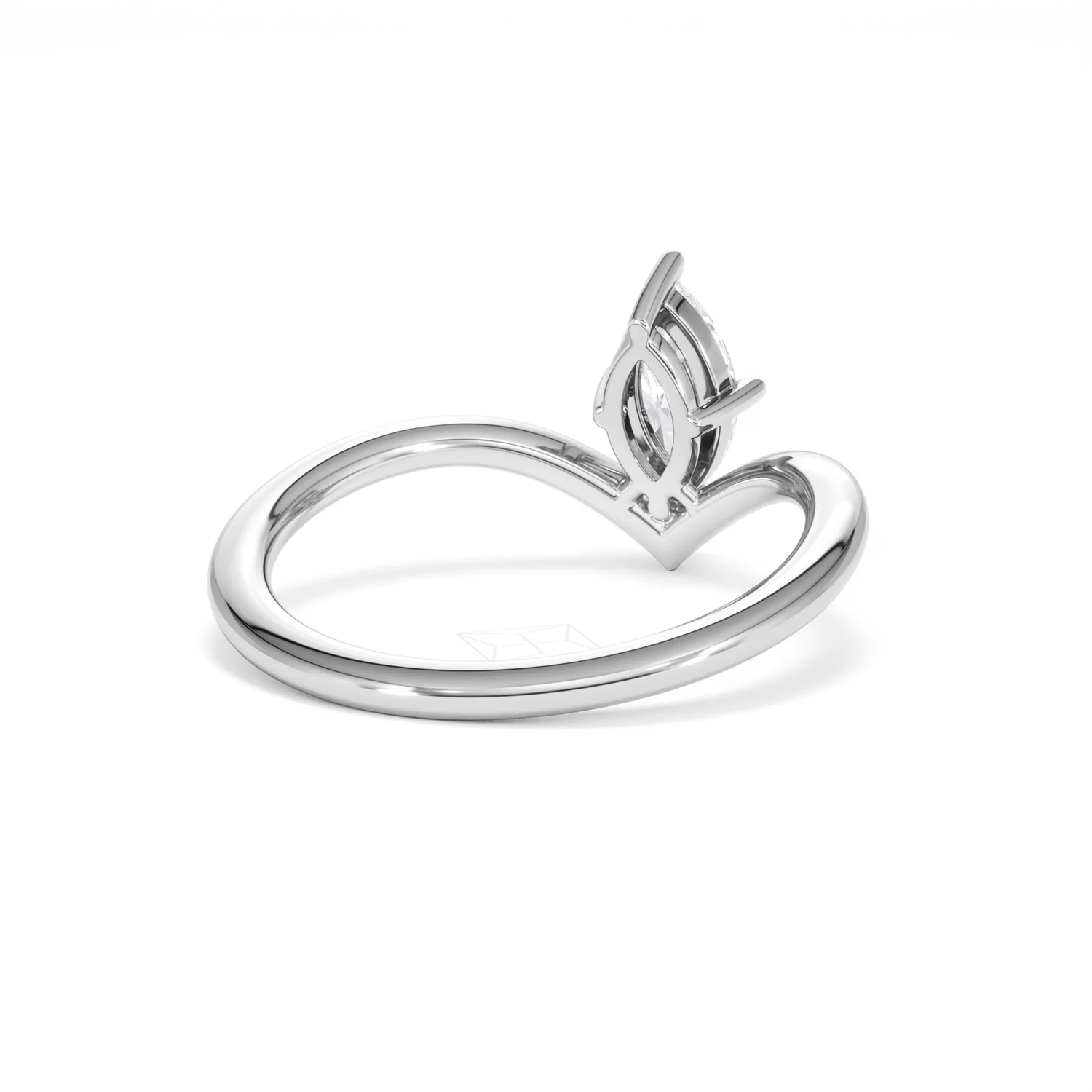 Vela 0.50ct Marquise Cut Lab Diamond Solitaire Engagement Ring in Platinum - Image 42
