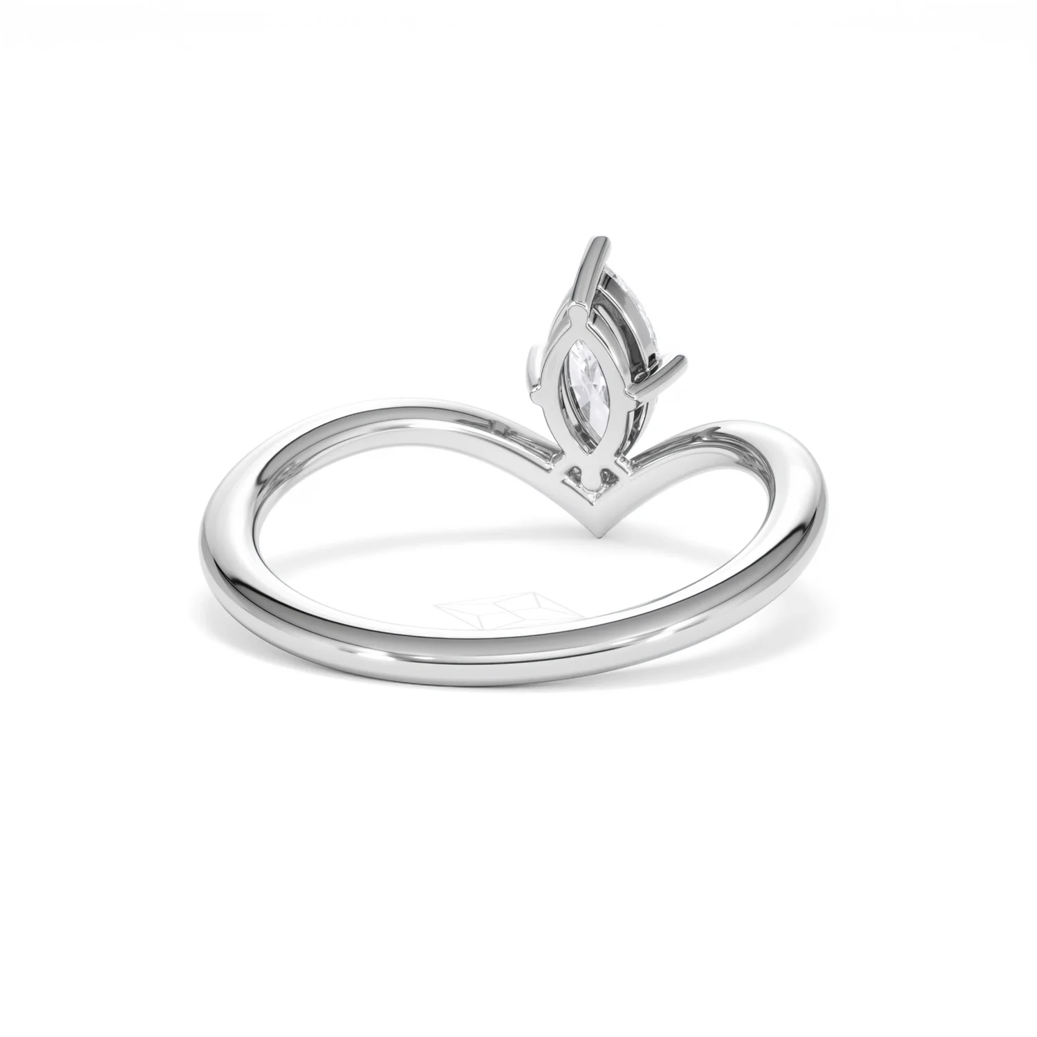 Vela 0.50ct Marquise Cut Lab Diamond Solitaire Engagement Ring in Platinum - Image 44