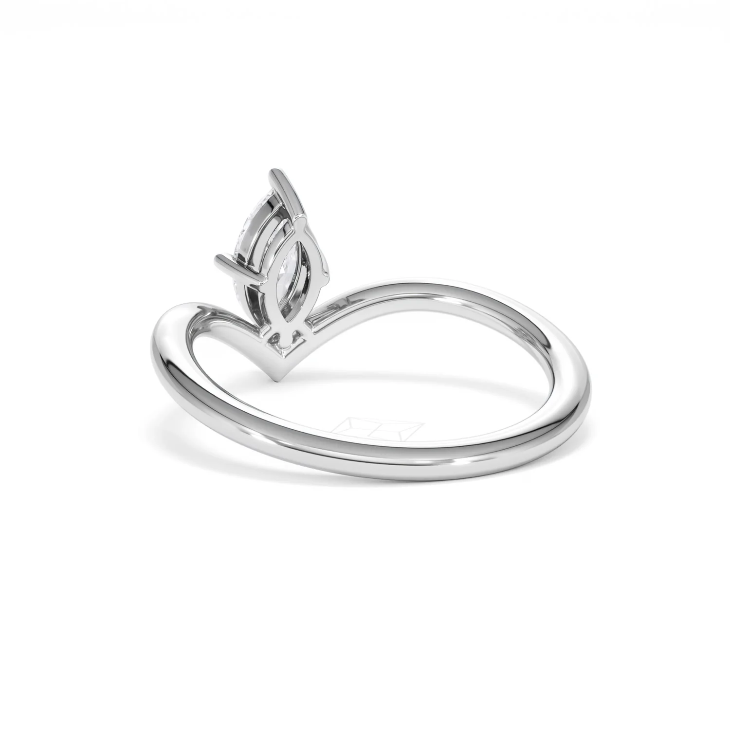 Vela 0.50ct Marquise Cut Lab Diamond Solitaire Engagement Ring in Platinum - Image 54