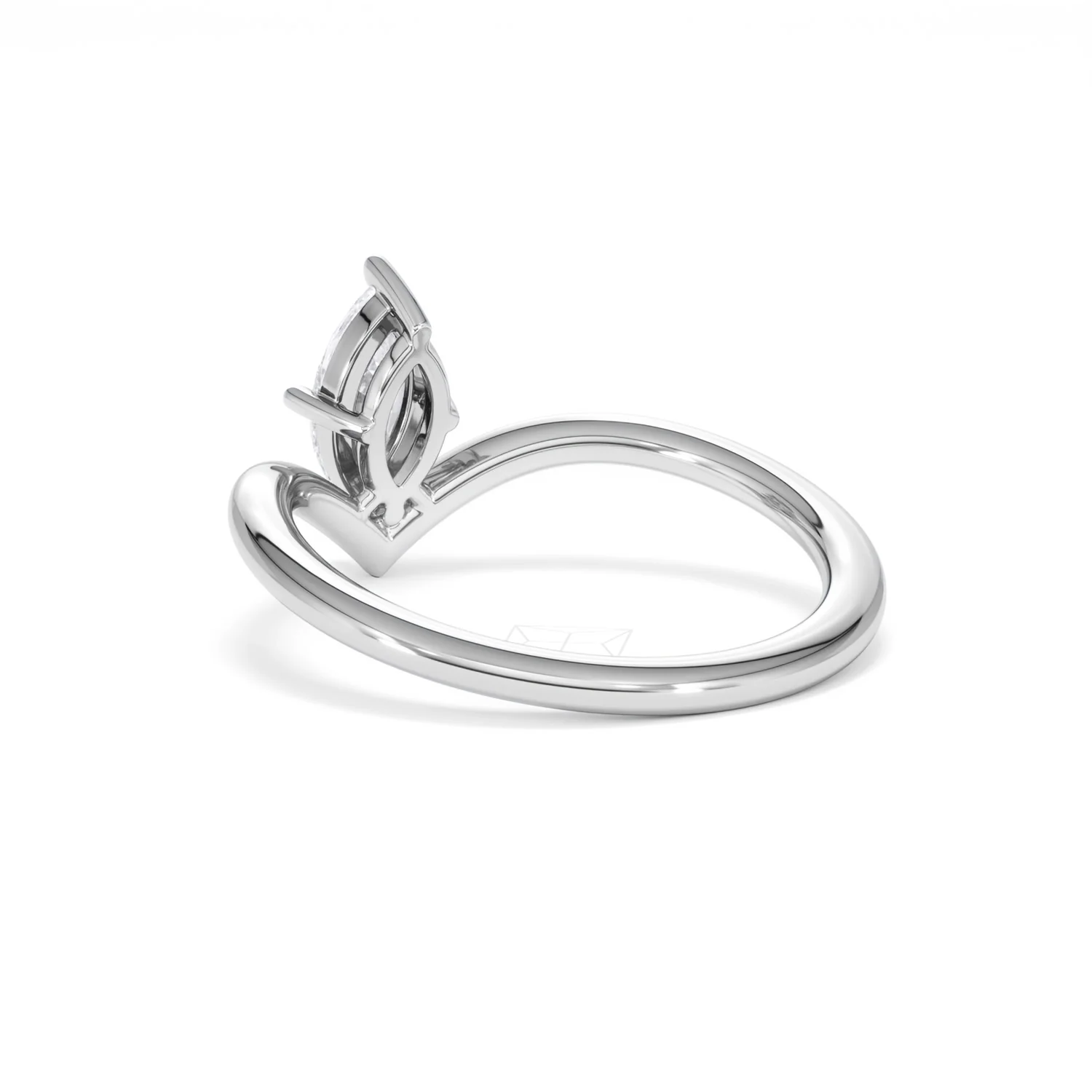 Vela 0.50ct Marquise Cut Lab Diamond Solitaire Engagement Ring in Platinum - Image 56