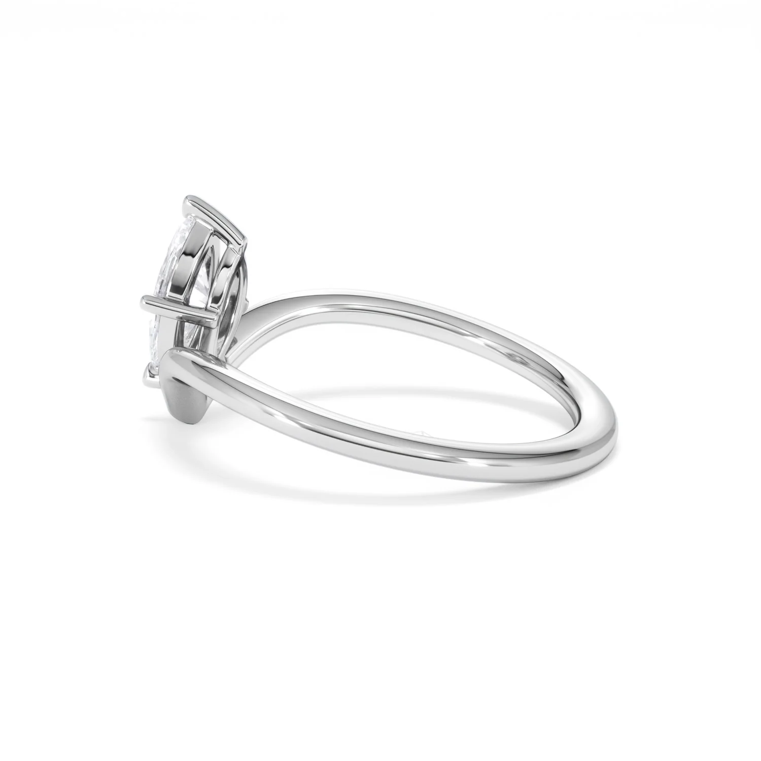 Vela 0.50ct Marquise Cut Lab Diamond Solitaire Engagement Ring in Platinum - Image 63