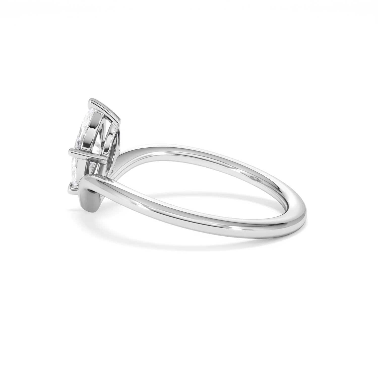 Vela 0.50ct Marquise Cut Lab Diamond Solitaire Engagement Ring in Platinum - Image 64