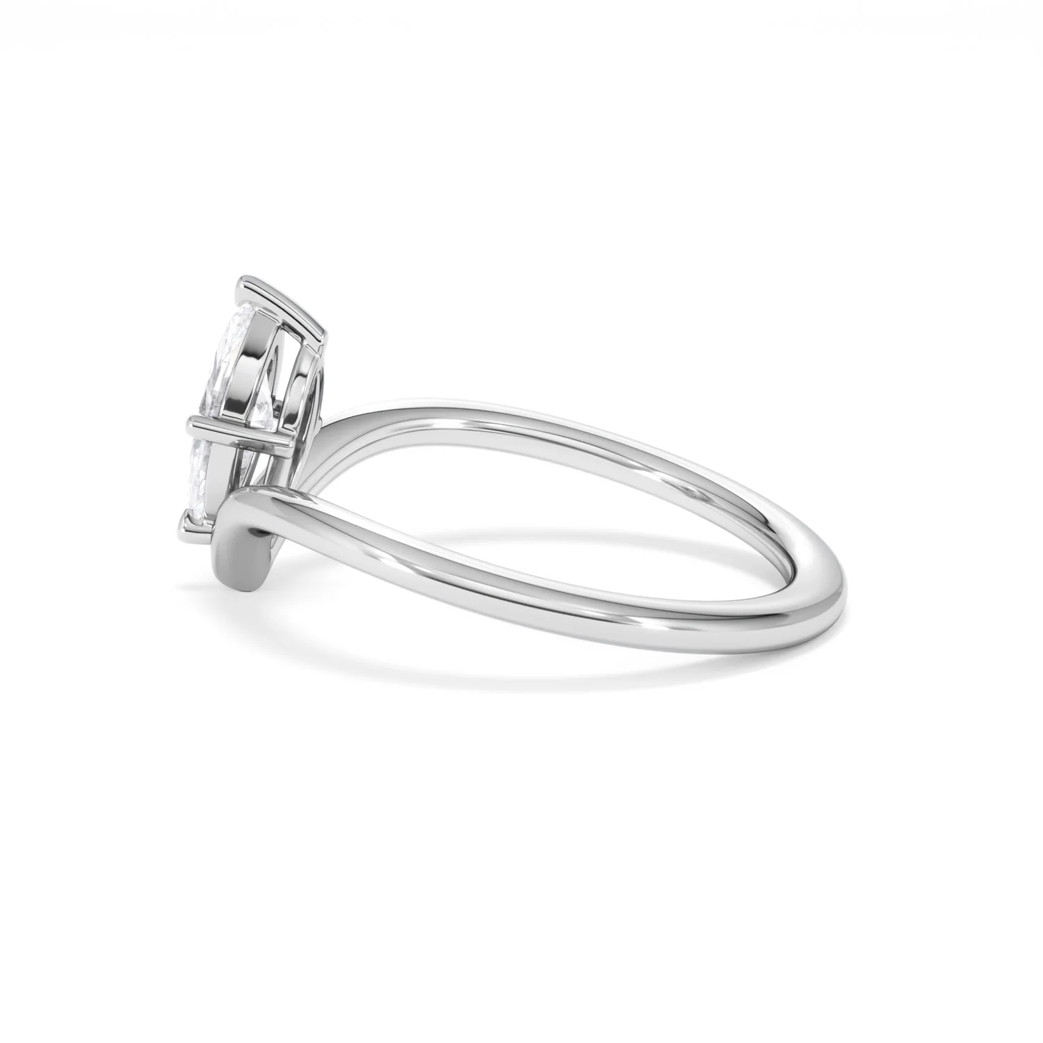 Vela 0.50ct Marquise Cut Lab Diamond Solitaire Engagement Ring in Platinum - Image 65