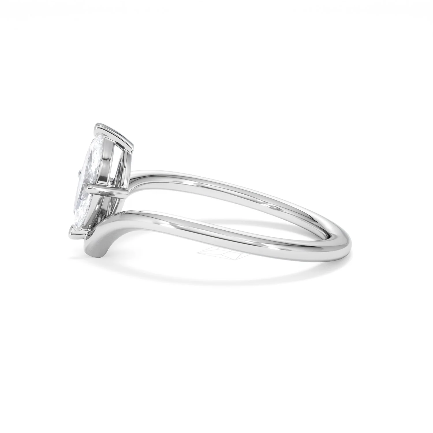 Vela 0.50ct Marquise Cut Lab Diamond Solitaire Engagement Ring in Platinum - Image 70