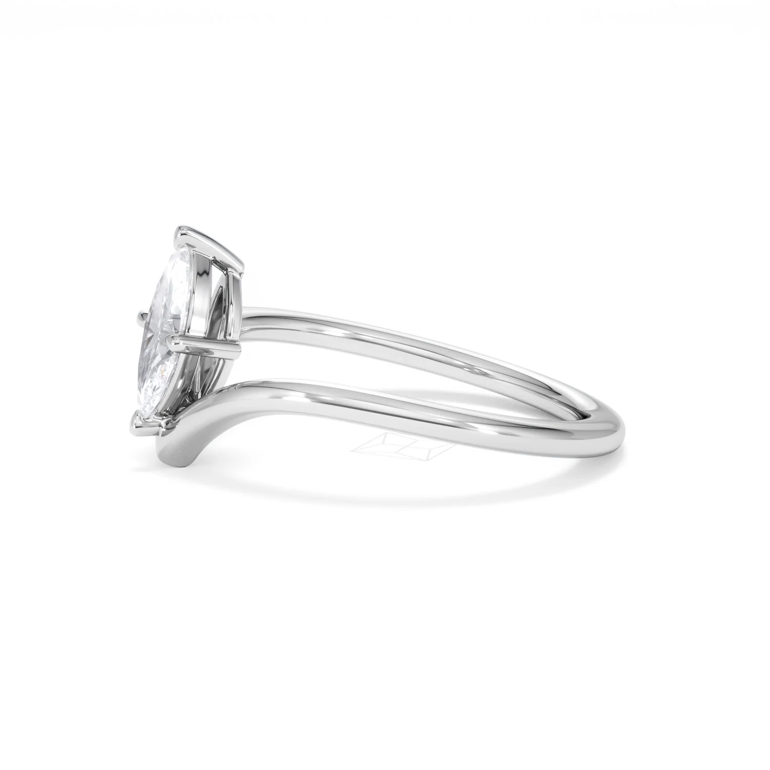 Vela 0.50ct Marquise Cut Lab Diamond Solitaire Engagement Ring in Platinum - Image 72