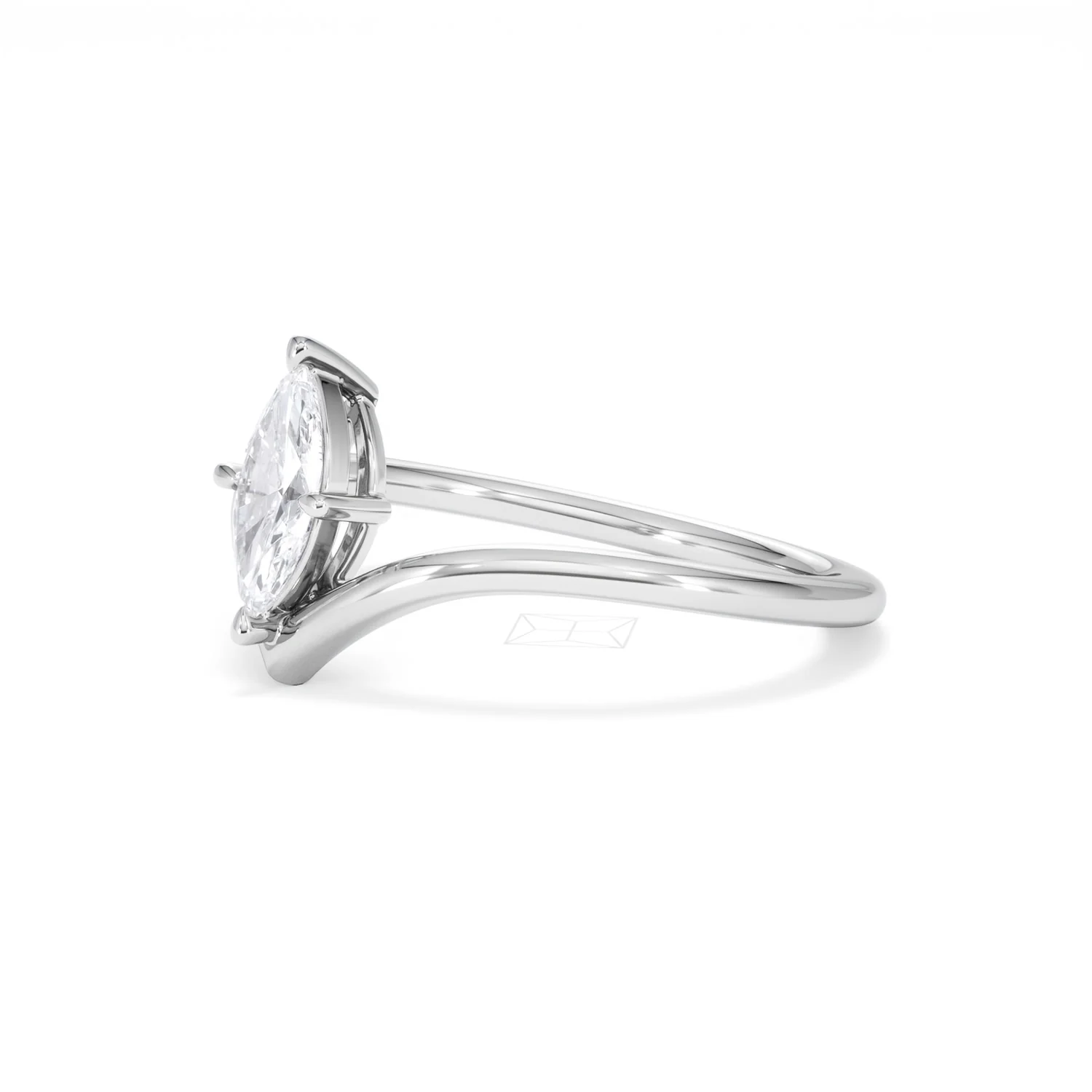 Vela 0.50ct Marquise Cut Lab Diamond Solitaire Engagement Ring in Platinum - Image 76