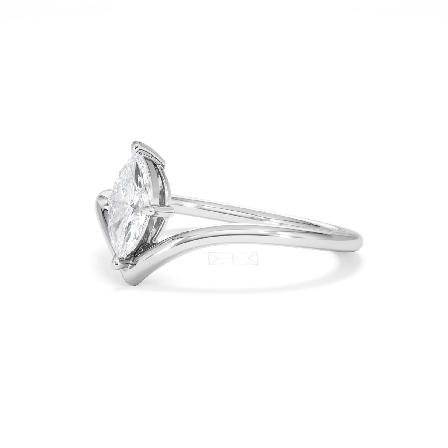 Vela 0.50ct Marquise Cut Lab Diamond Solitaire Engagement Ring in Platinum - Image 78