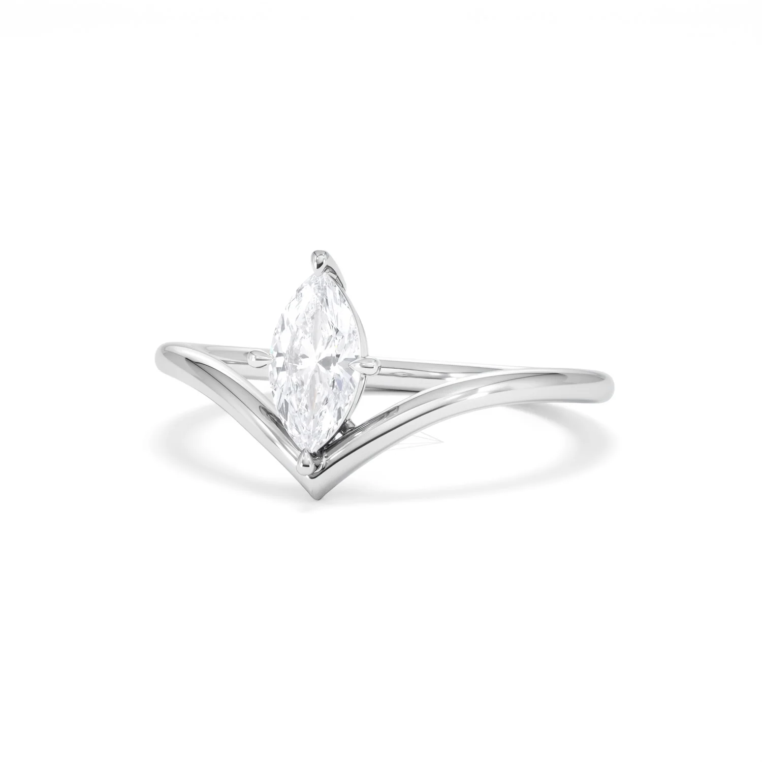 Vela 0.50ct Marquise Cut Lab Diamond Solitaire Engagement Ring in Platinum - Image 84