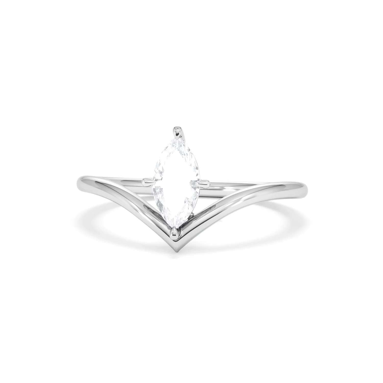 Vela 0.50ct Marquise Cut Lab Diamond Solitaire Engagement Ring in Platinum - Image 86