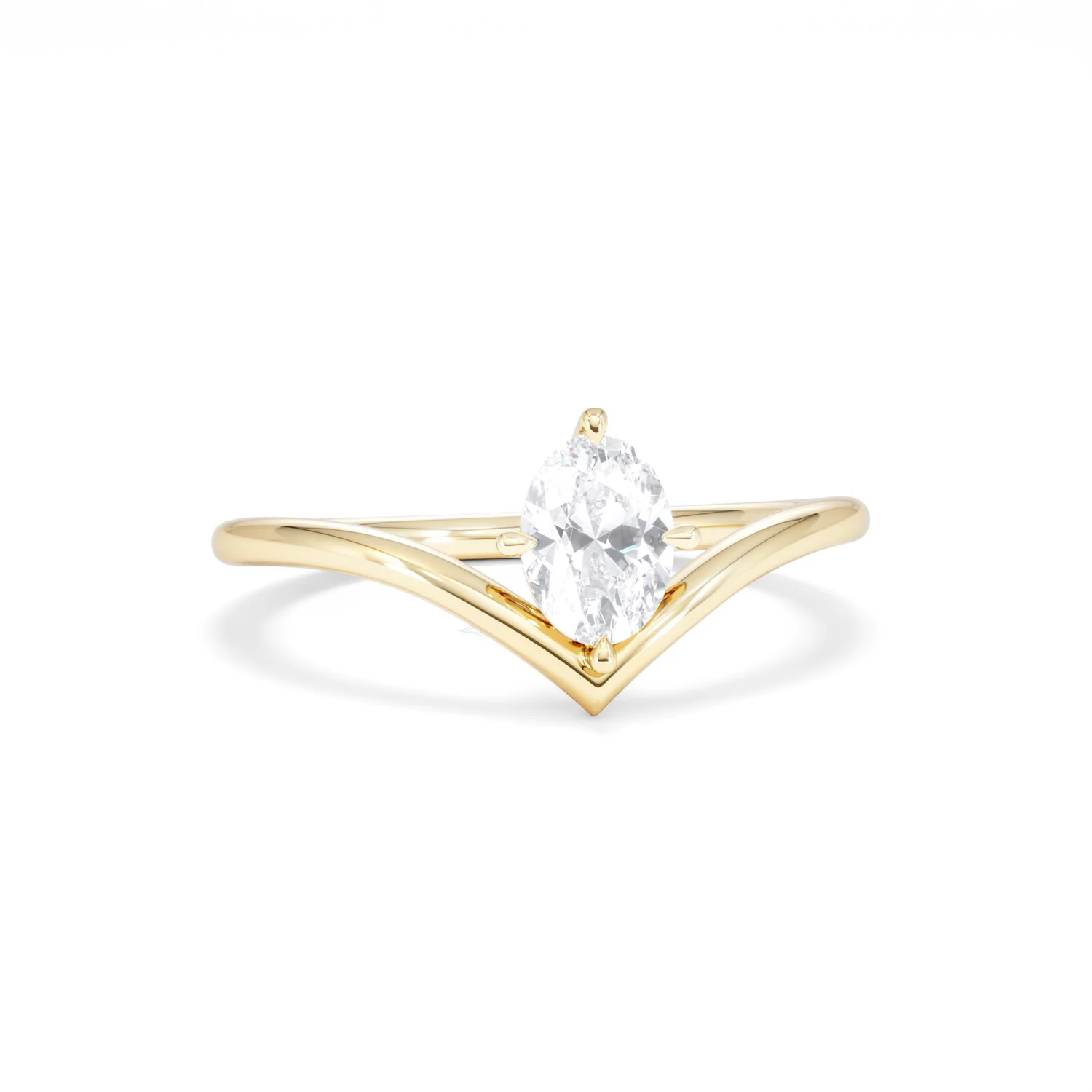 Vela 0.50ct Oval Cut Lab Diamond Solitaire Engagement Ring in 18K Yellow Gold - Image 10