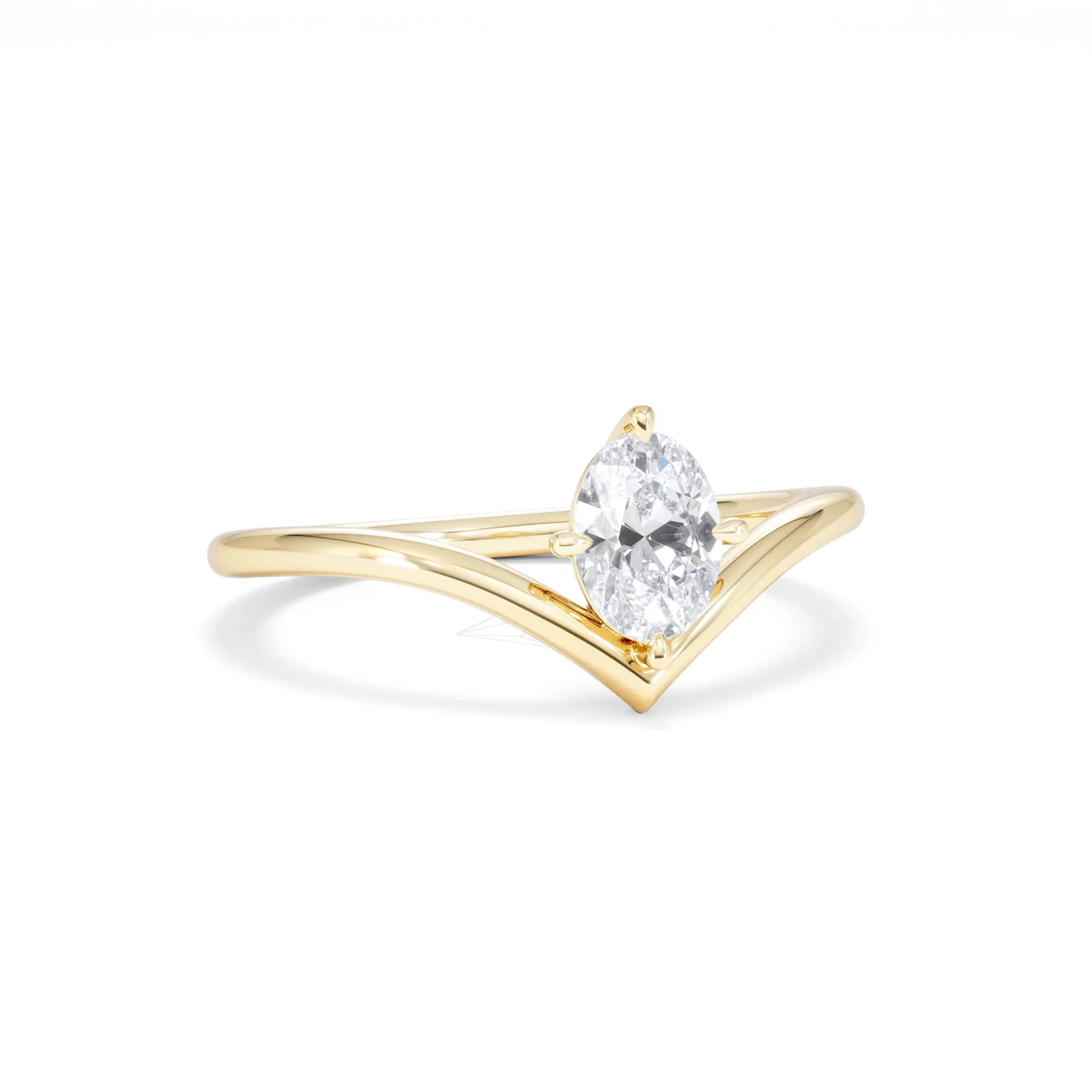 Vela 0.50ct Oval Cut Lab Diamond Solitaire Engagement Ring in 18K Yellow Gold - Image 12