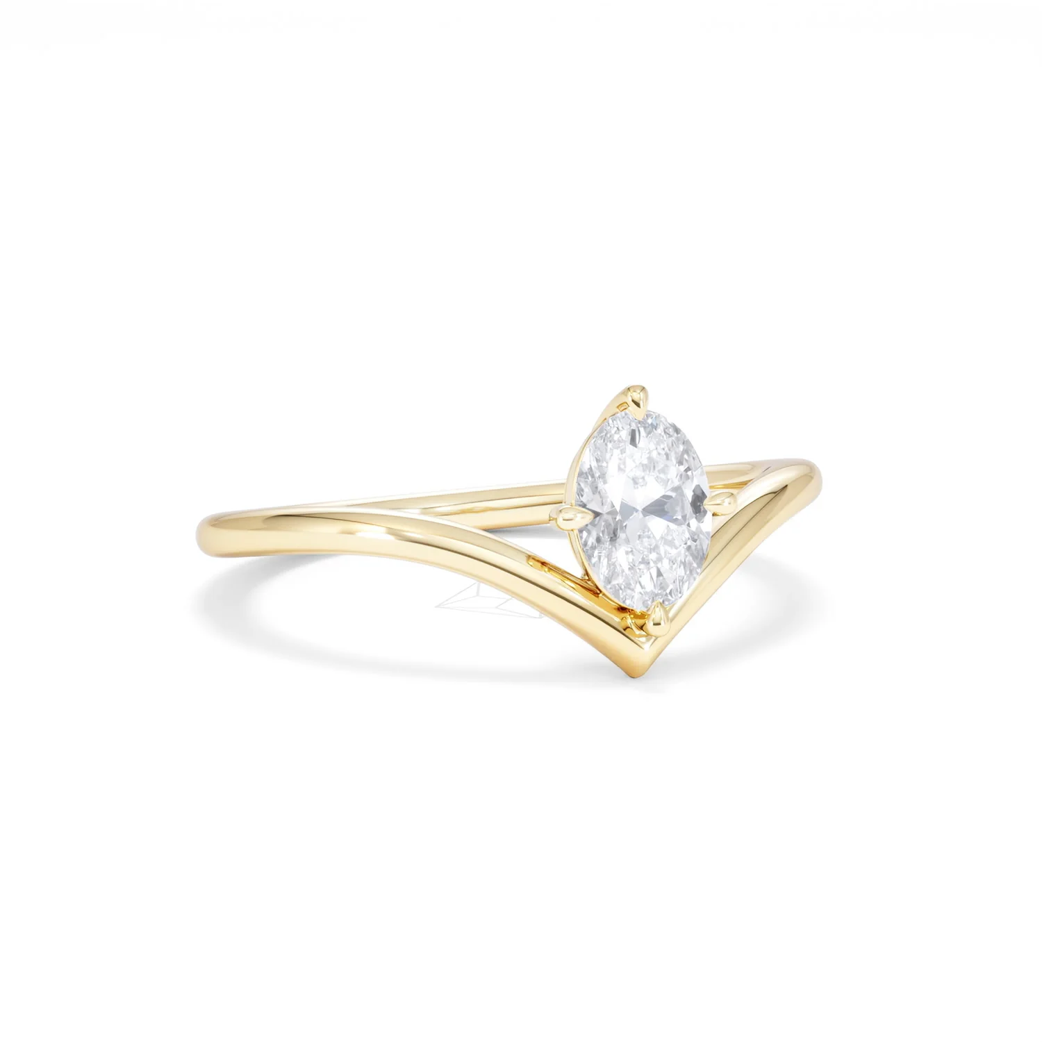 Vela 0.50ct Oval Cut Lab Diamond Solitaire Engagement Ring in 18K Yellow Gold - Image 13