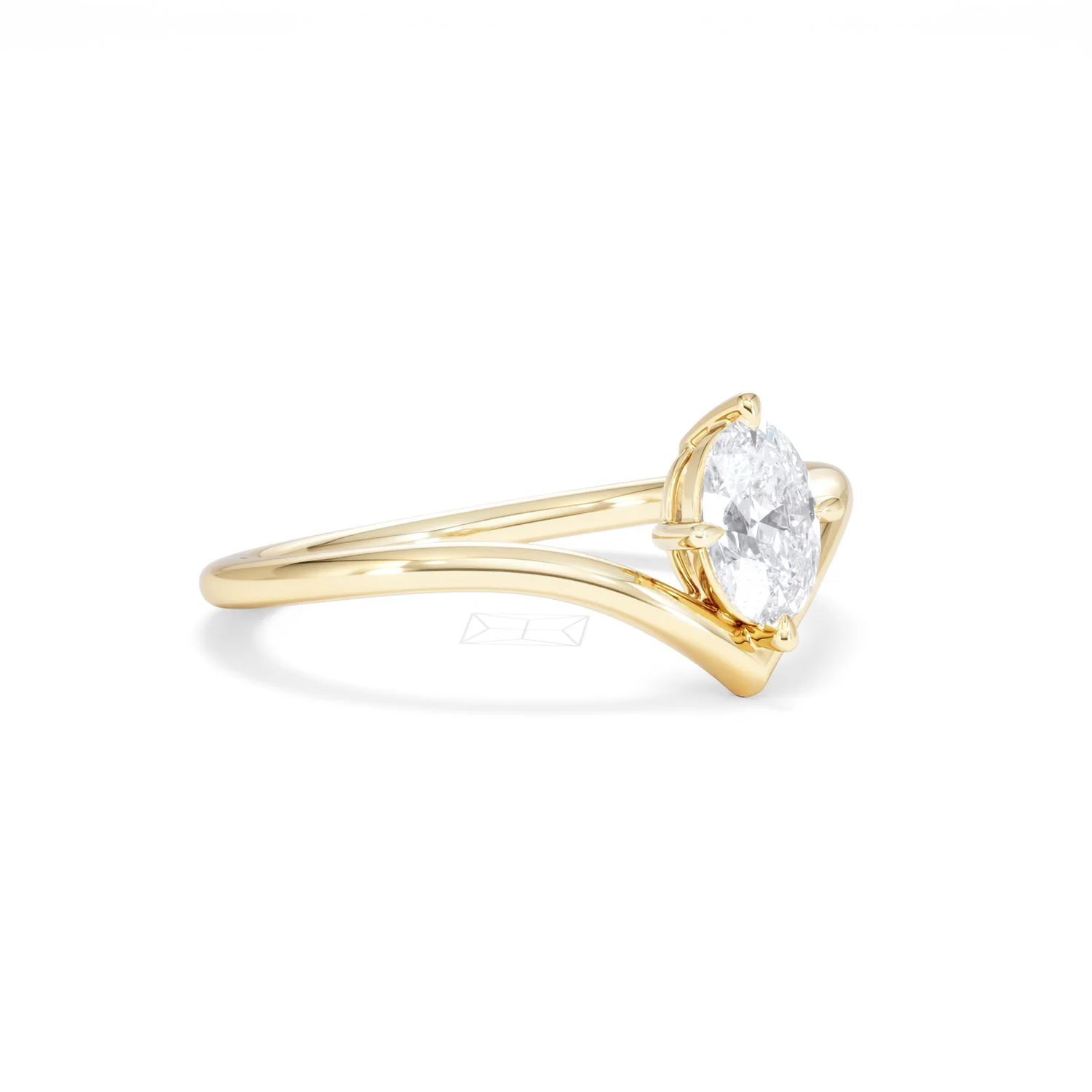 Vela 0.50ct Oval Cut Lab Diamond Solitaire Engagement Ring in 18K Yellow Gold - Image 17