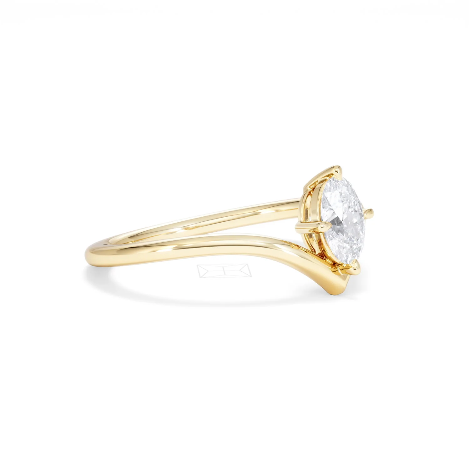 Vela 0.50ct Oval Cut Lab Diamond Solitaire Engagement Ring in 18K Yellow Gold - Image 19
