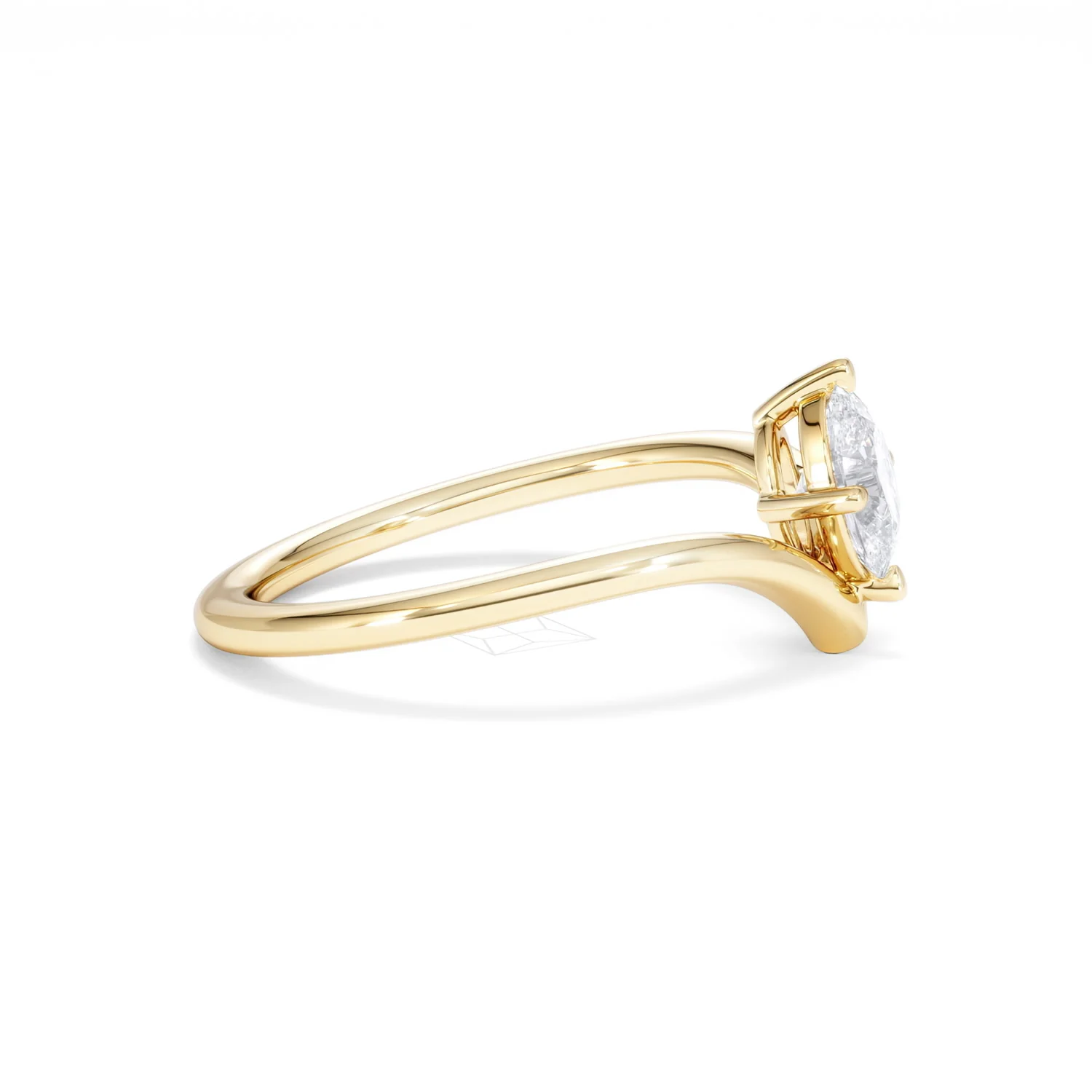 Vela 0.50ct Oval Cut Lab Diamond Solitaire Engagement Ring in 18K Yellow Gold - Image 25