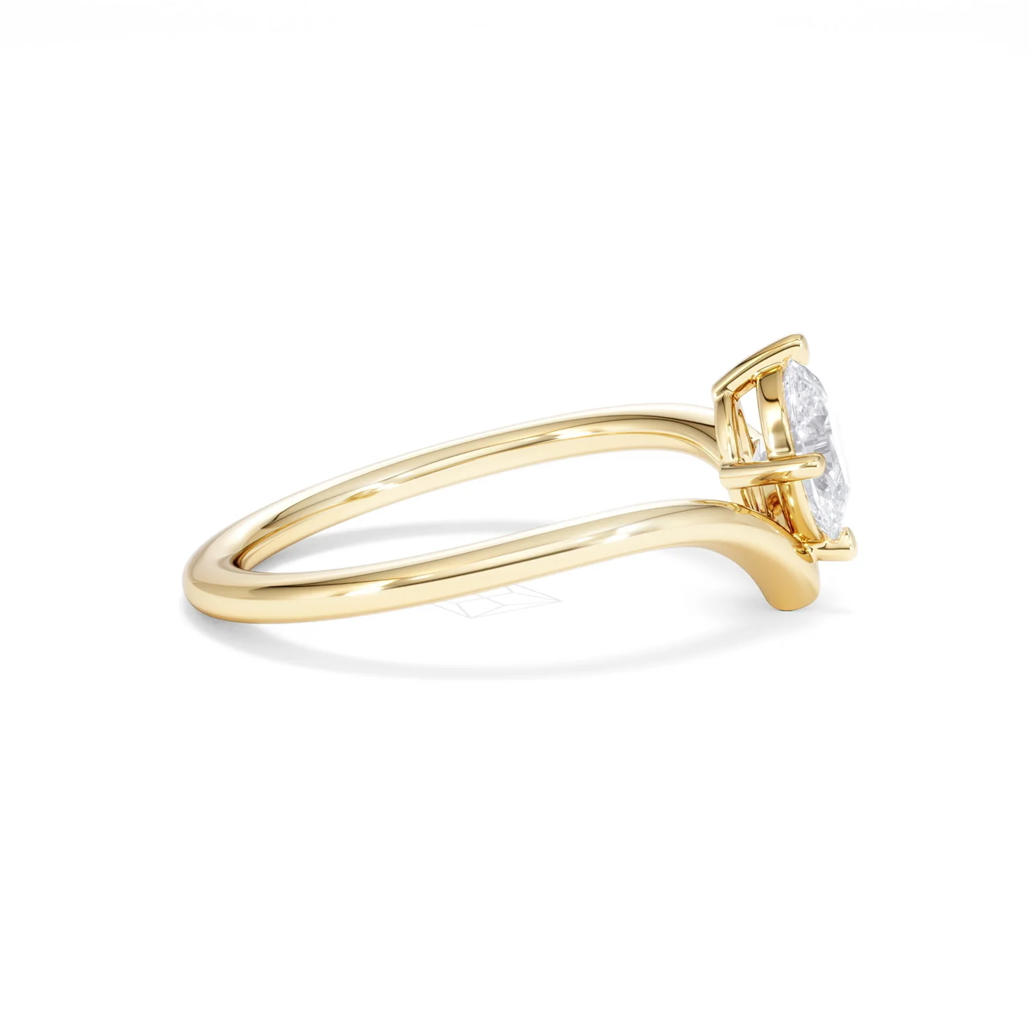 Vela 0.50ct Oval Cut Lab Diamond Solitaire Engagement Ring in 18K Yellow Gold - Image 26