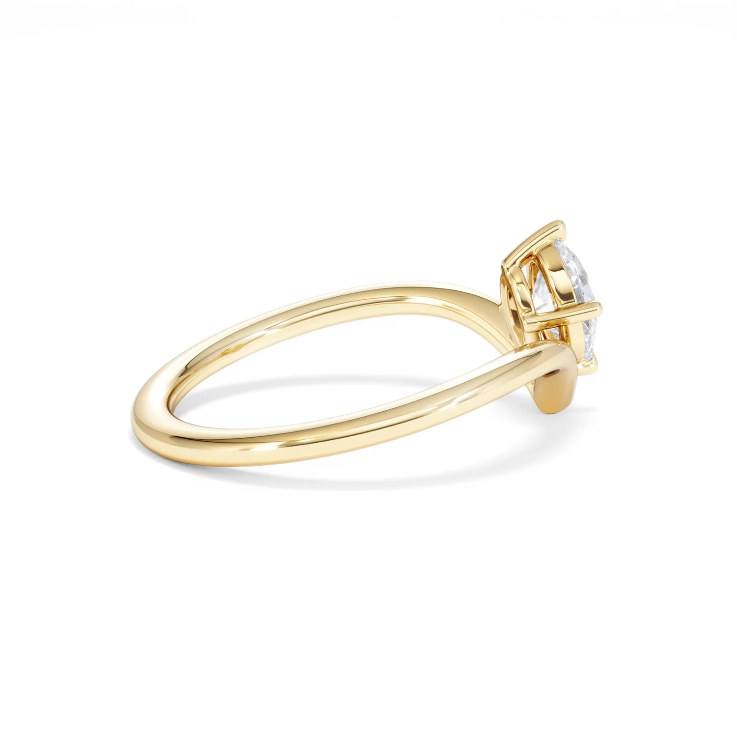 Vela 0.50ct Oval Cut Lab Diamond Solitaire Engagement Ring in 18K Yellow Gold - Image 32