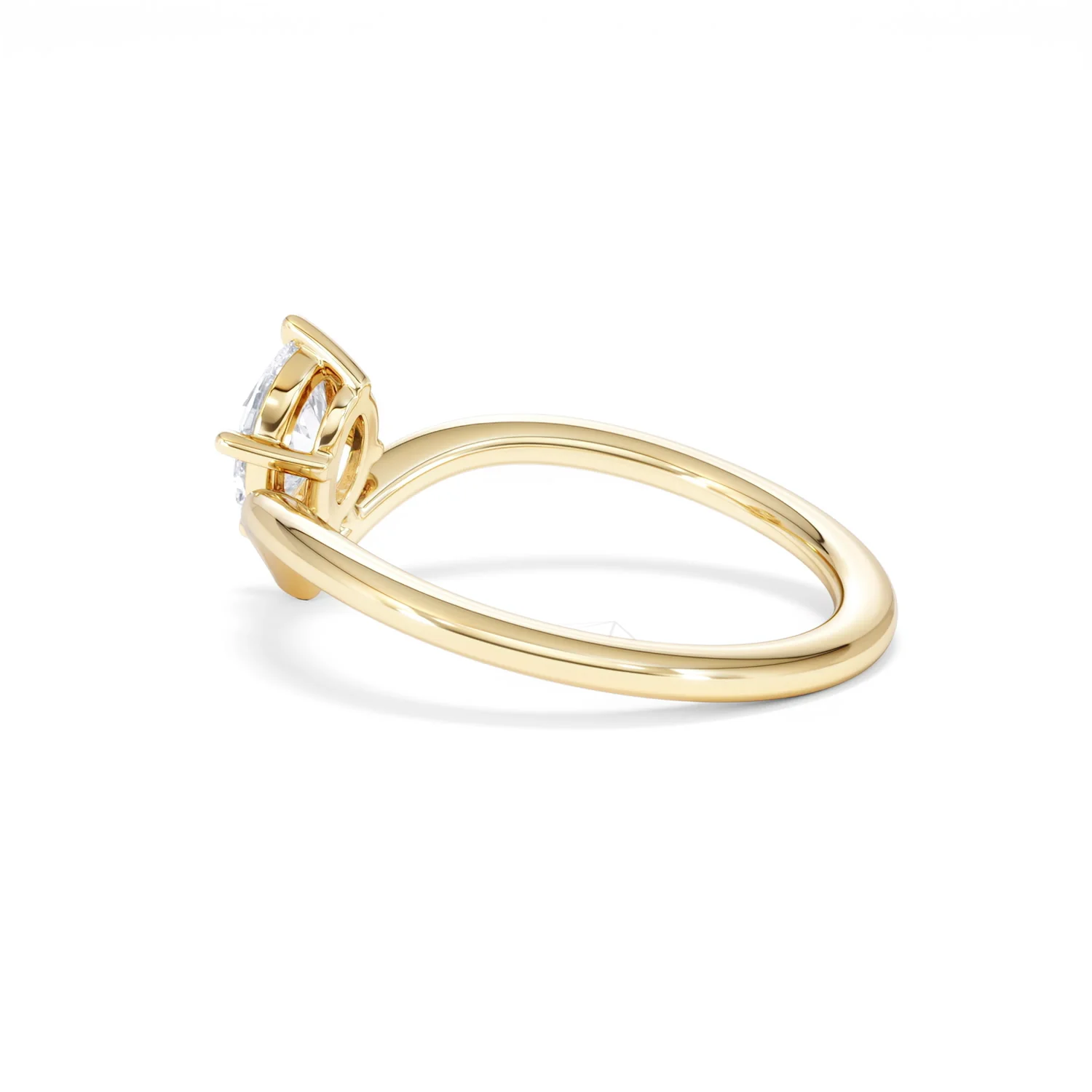 Vela 0.50ct Oval Cut Lab Diamond Solitaire Engagement Ring in 18K Yellow Gold - Image 61