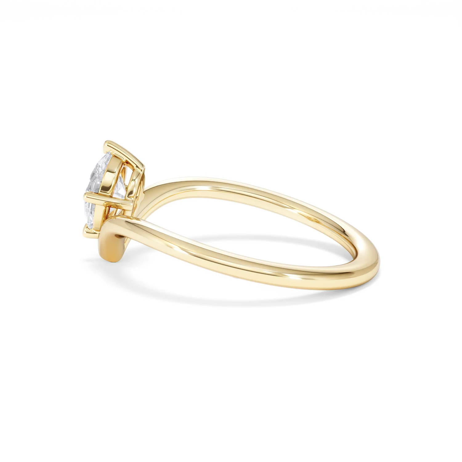 Vela 0.50ct Oval Cut Lab Diamond Solitaire Engagement Ring in 18K Yellow Gold - Image 65