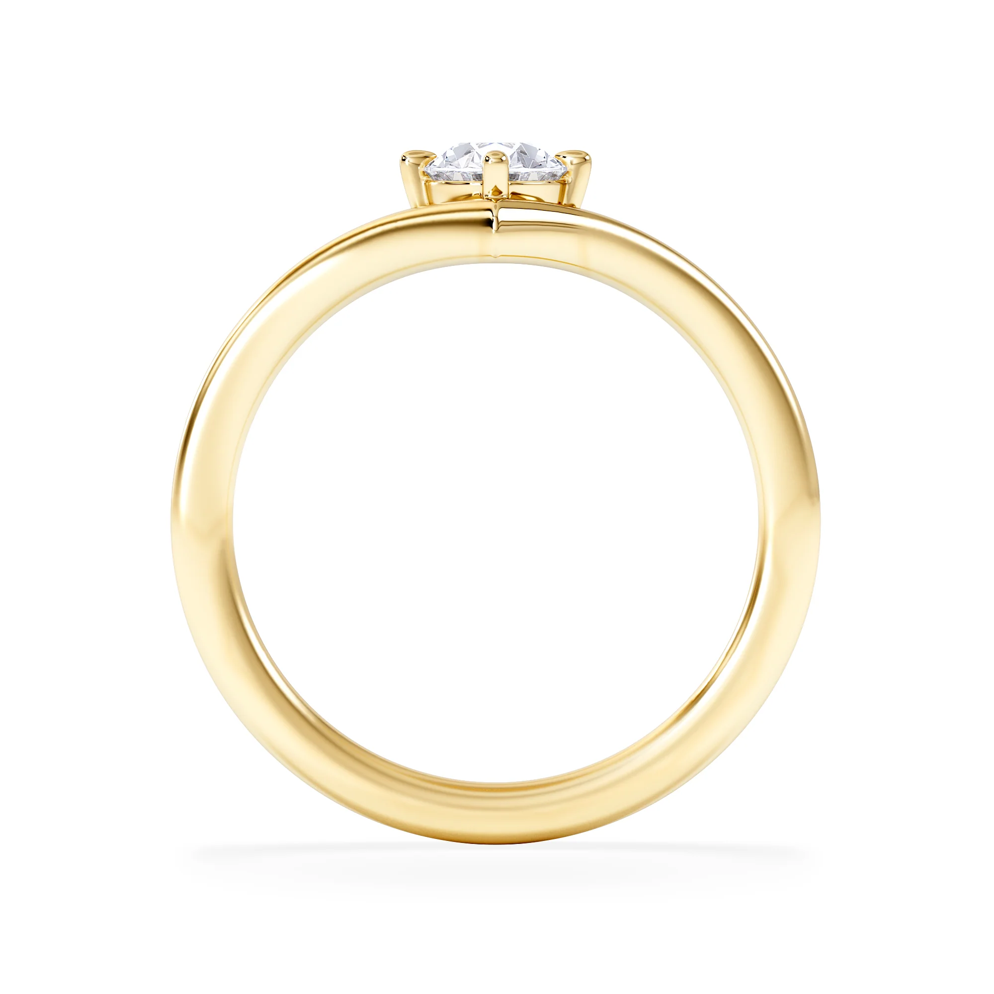 Vela 0.50ct Oval Cut Lab Diamond Solitaire Engagement Ring in 18K Yellow Gold - Image 7