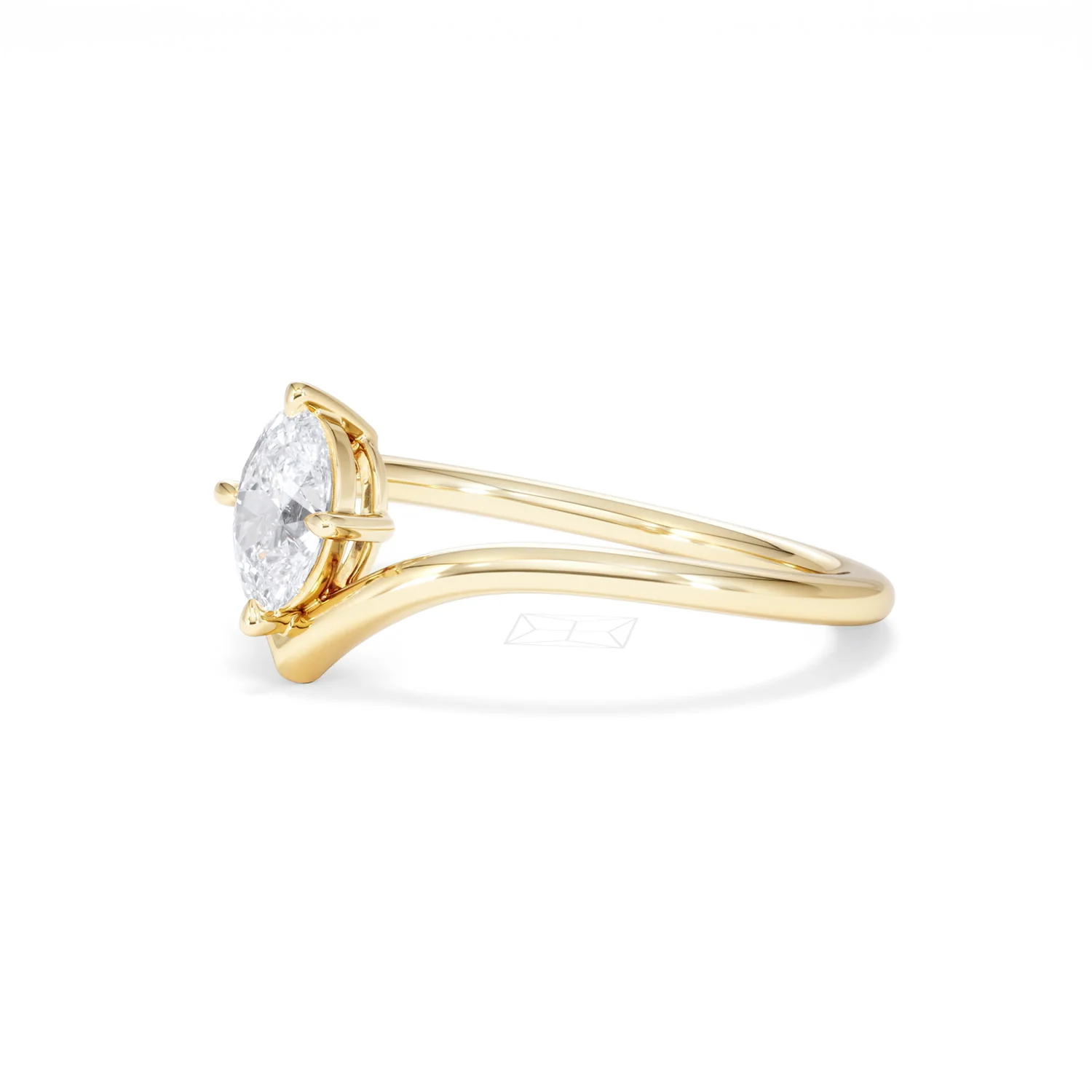Vela 0.50ct Oval Cut Lab Diamond Solitaire Engagement Ring in 18K Yellow Gold - Image 76