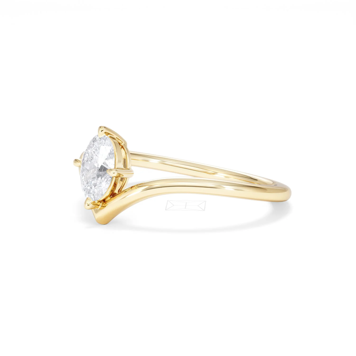Vela 0.50ct Oval Cut Lab Diamond Solitaire Engagement Ring in 18K Yellow Gold - Image 77