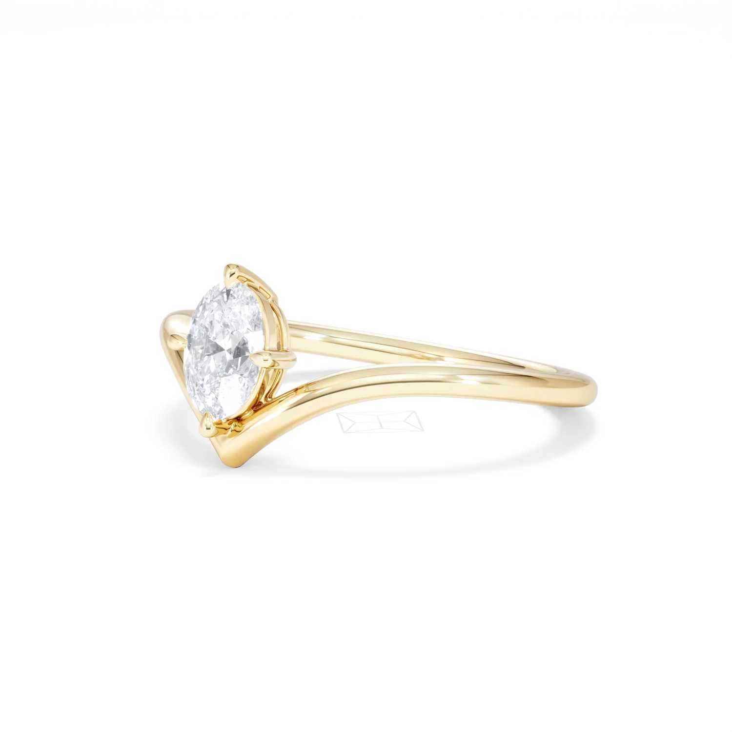 Vela 0.50ct Oval Cut Lab Diamond Solitaire Engagement Ring in 18K Yellow Gold - Image 79