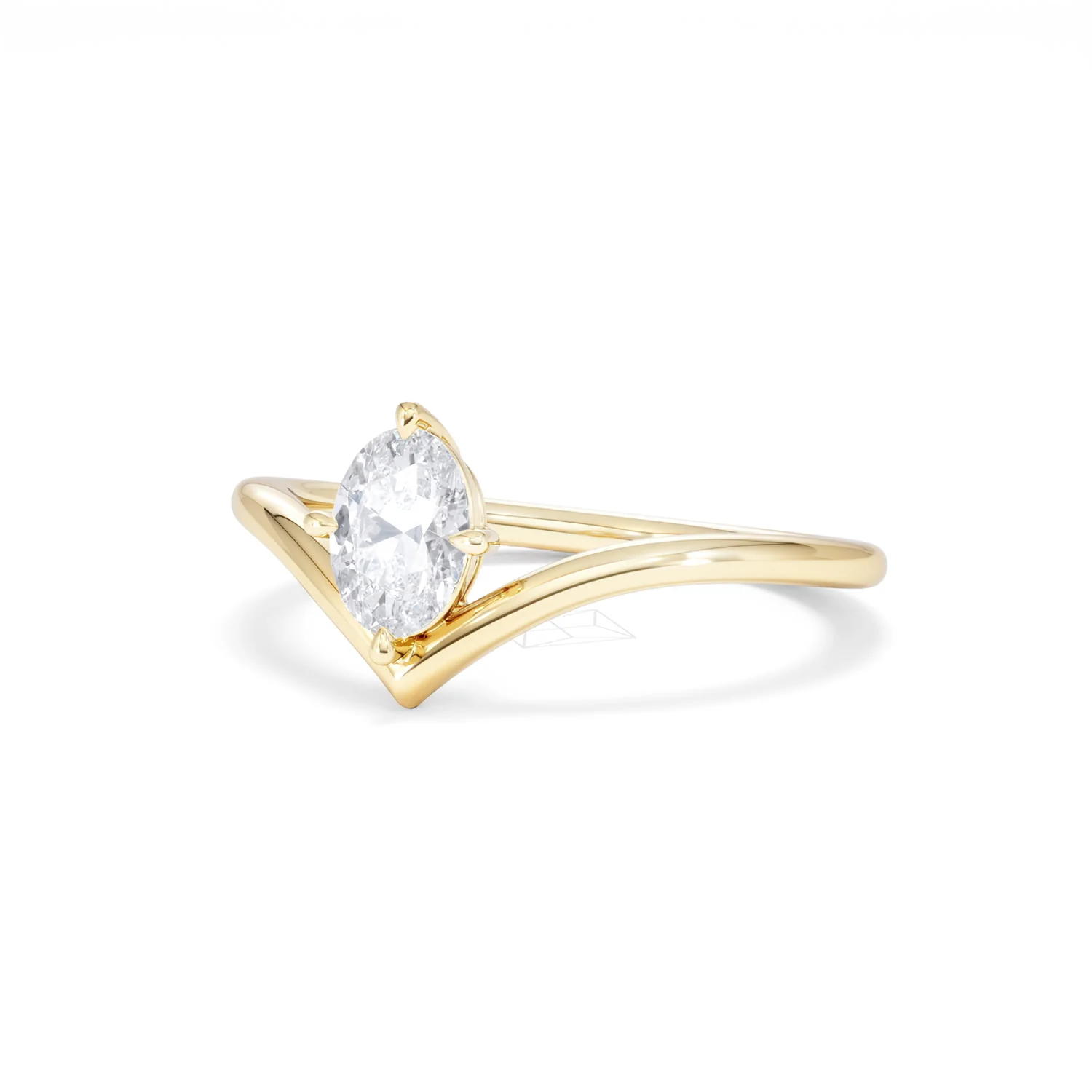 Vela 0.50ct Oval Cut Lab Diamond Solitaire Engagement Ring in 18K Yellow Gold - Image 82