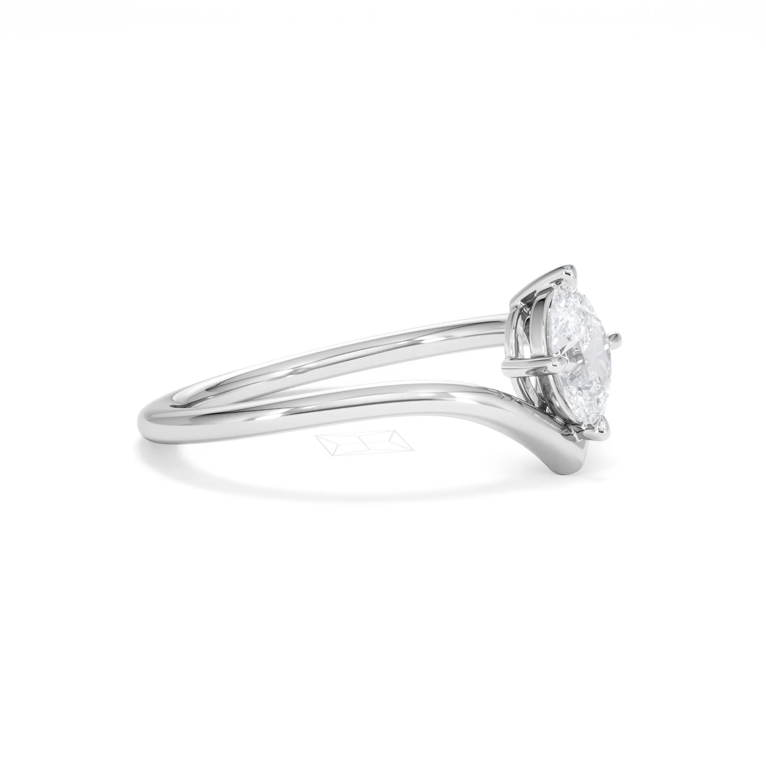 Vela 0.50ct Oval Cut Lab Diamond Solitaire Engagement Ring in Platinum - Image 20