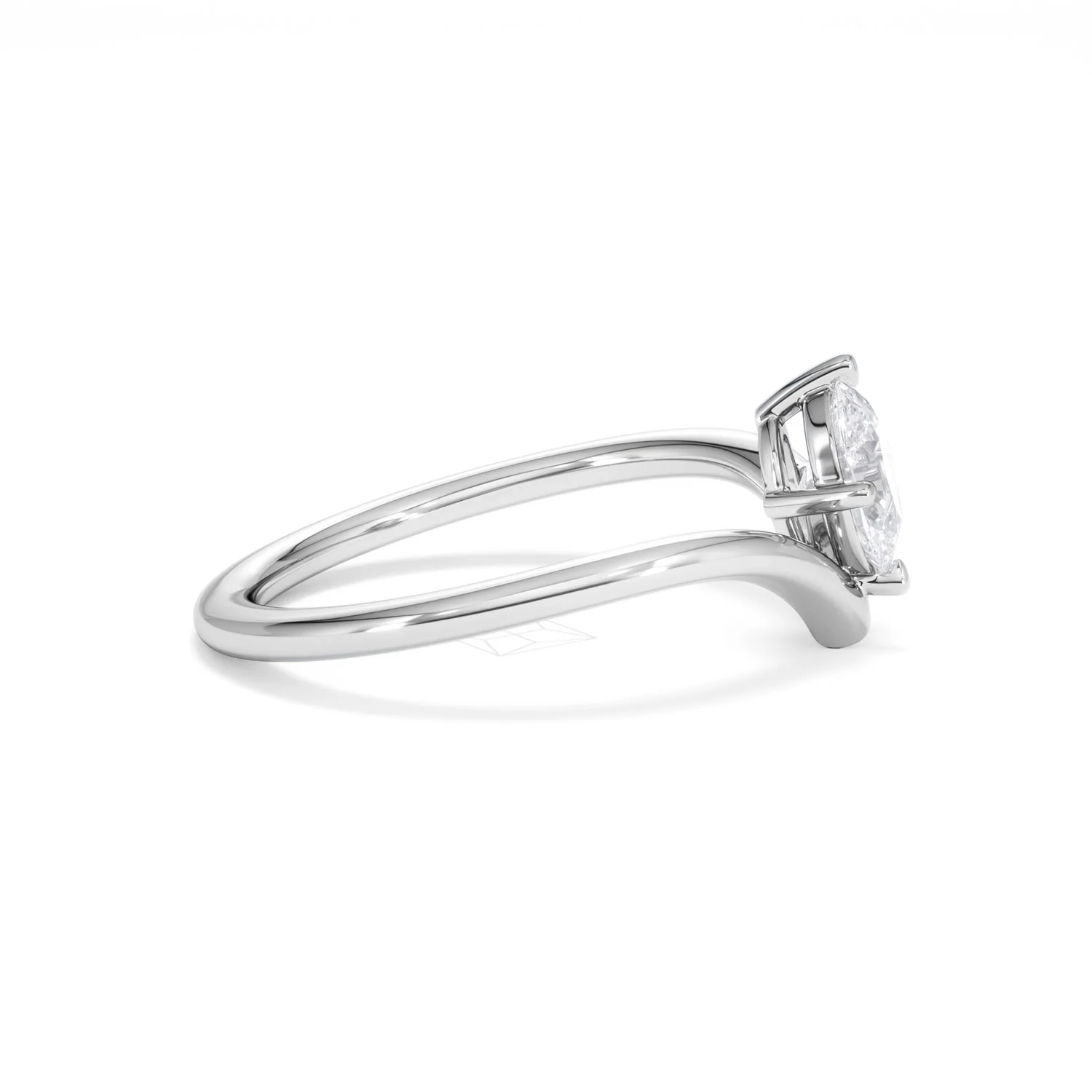 Vela 0.50ct Oval Cut Lab Diamond Solitaire Engagement Ring in Platinum - Image 25