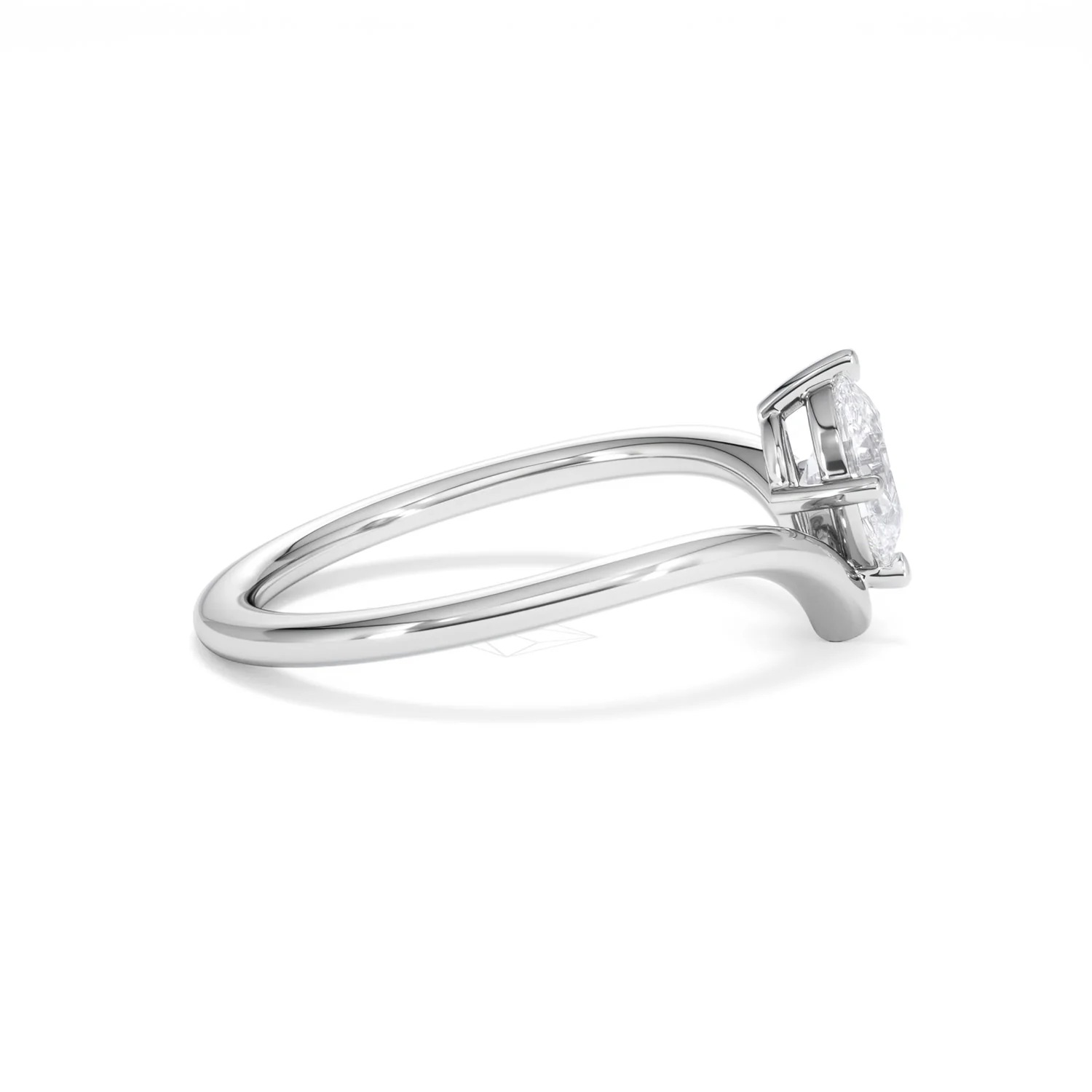 Vela 0.50ct Oval Cut Lab Diamond Solitaire Engagement Ring in Platinum - Image 26
