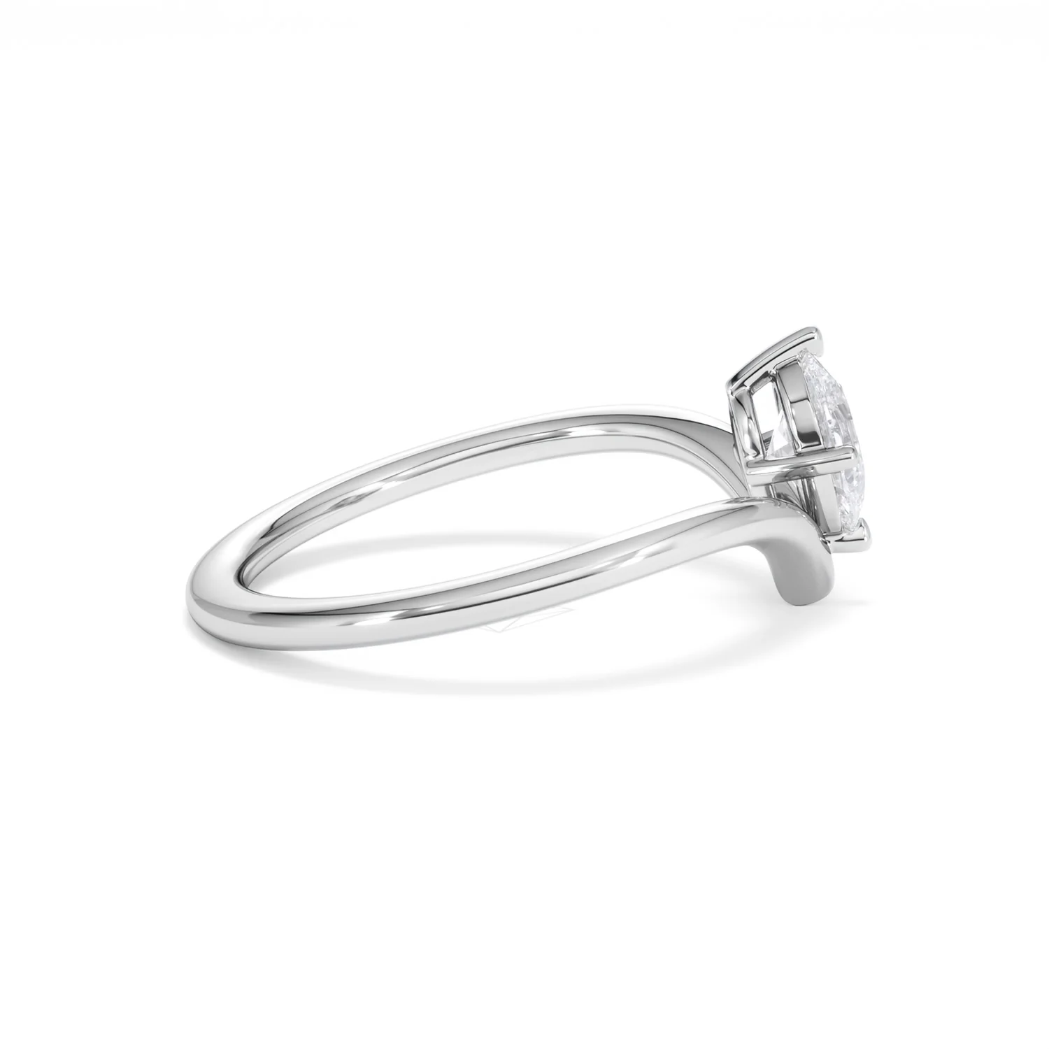 Vela 0.50ct Oval Cut Lab Diamond Solitaire Engagement Ring in Platinum - Image 28