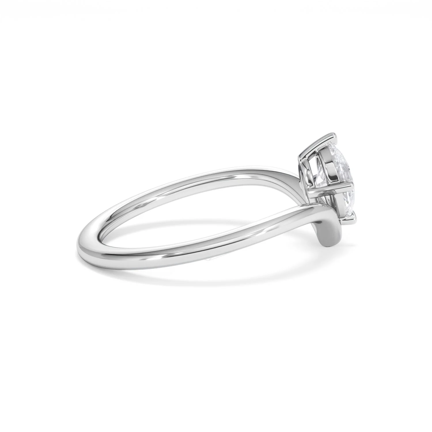 Vela 0.50ct Oval Cut Lab Diamond Solitaire Engagement Ring in Platinum - Image 29