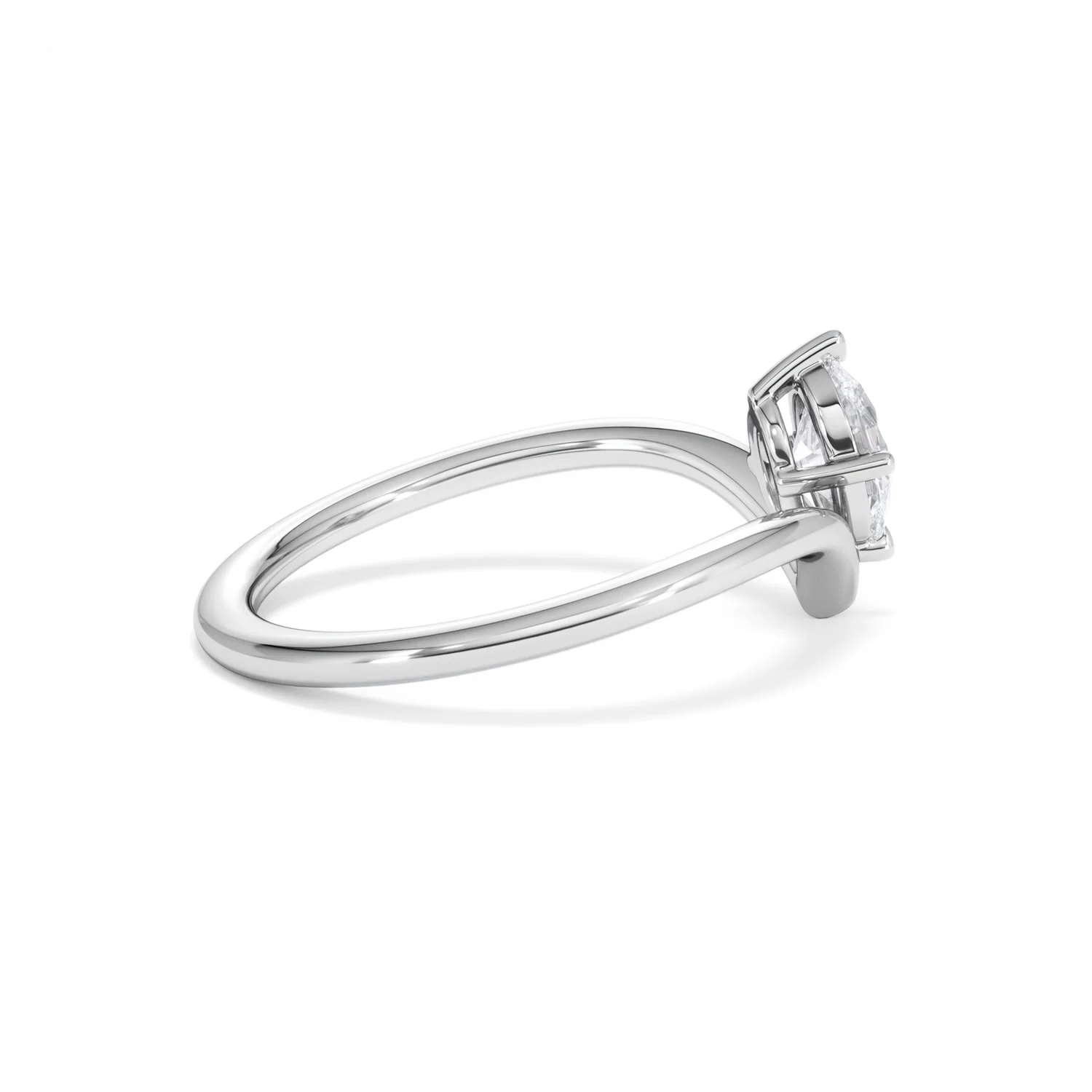 Vela 0.50ct Oval Cut Lab Diamond Solitaire Engagement Ring in Platinum - Image 30