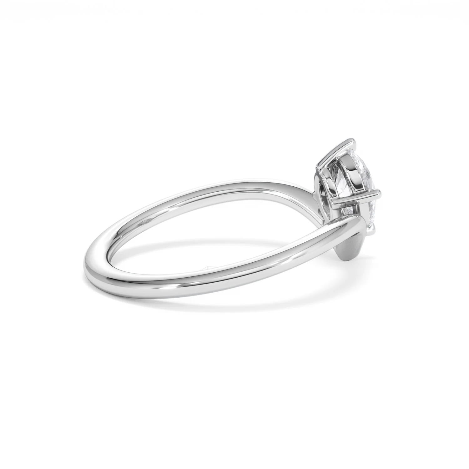 Vela 0.50ct Oval Cut Lab Diamond Solitaire Engagement Ring in Platinum - Image 32